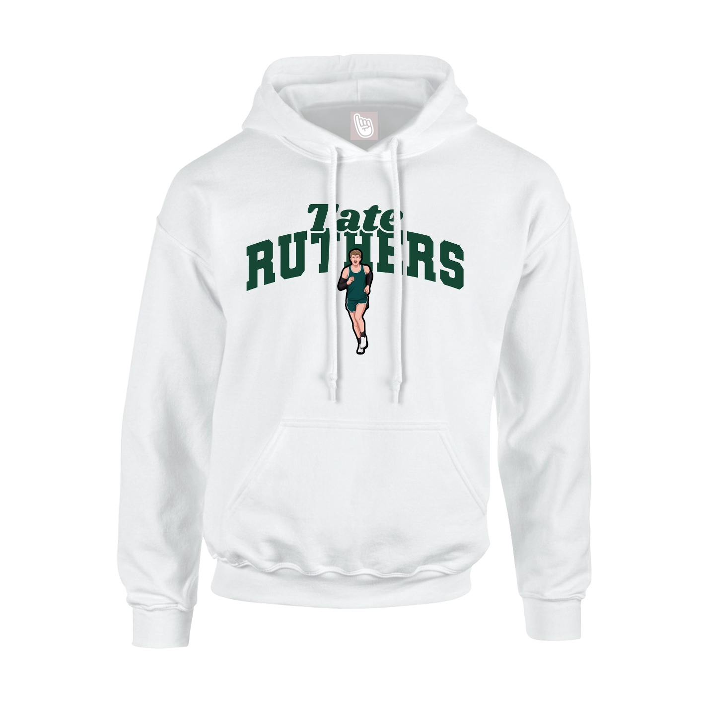 Youth Hoodie — Signature Arch in White