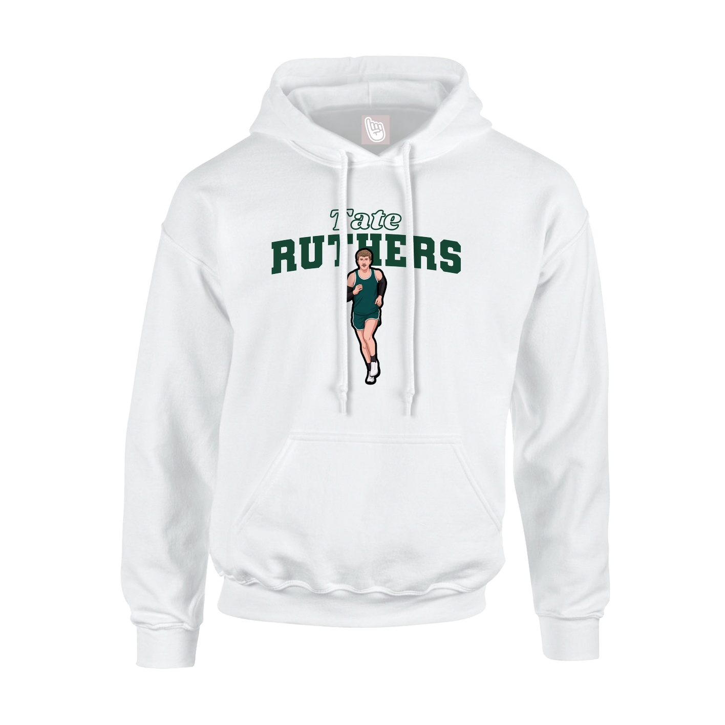Hoodie — Name Arch in White