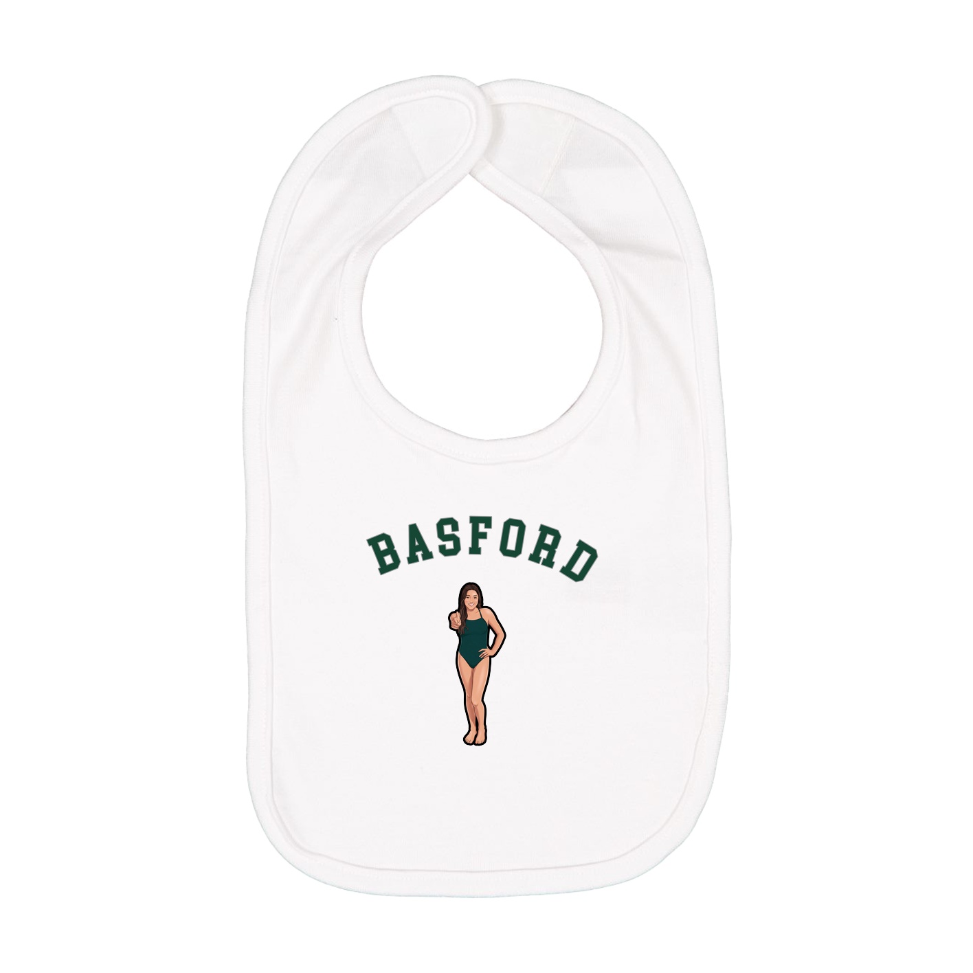 Infant Bib — Shirsey Arch in White