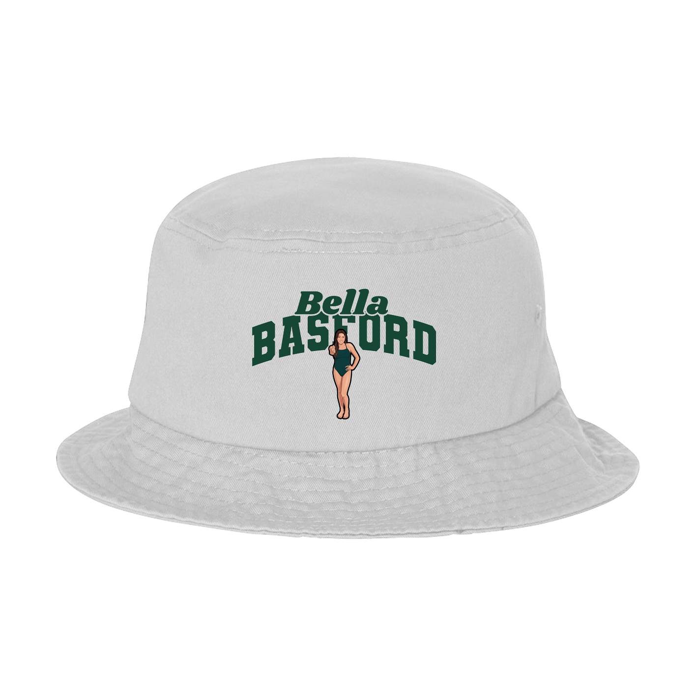 Bucket Cap — Signature Arch in White
