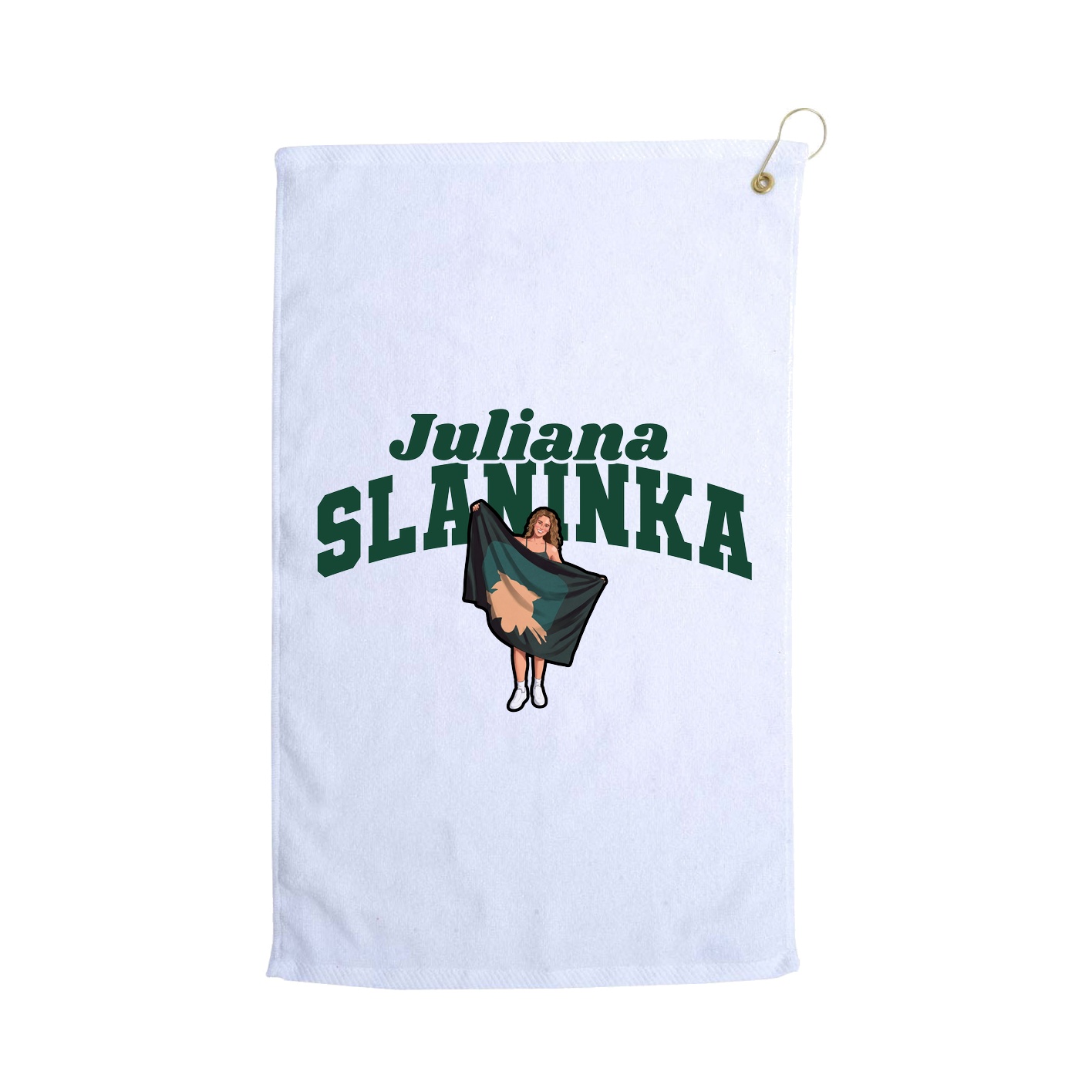 Golf Towel — Signature Arch in White
