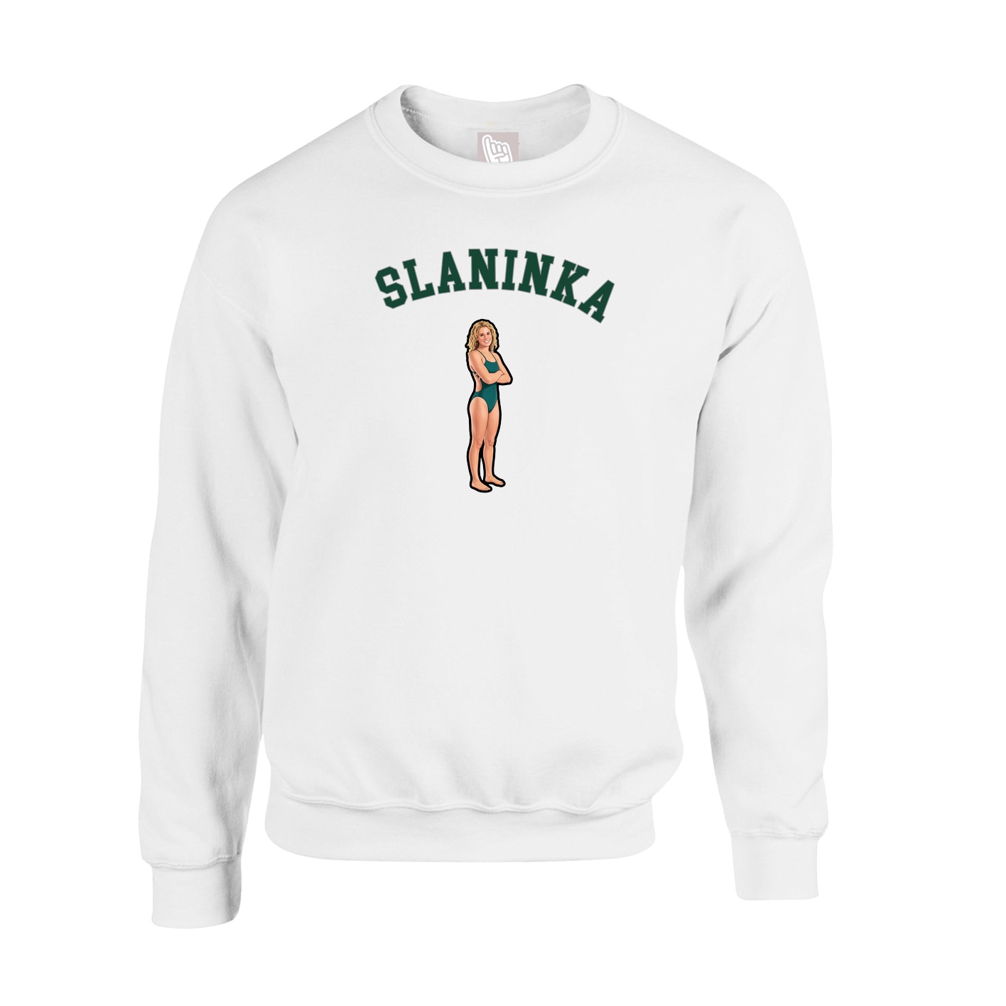 Fleece Crew — Shirsey Arch in White