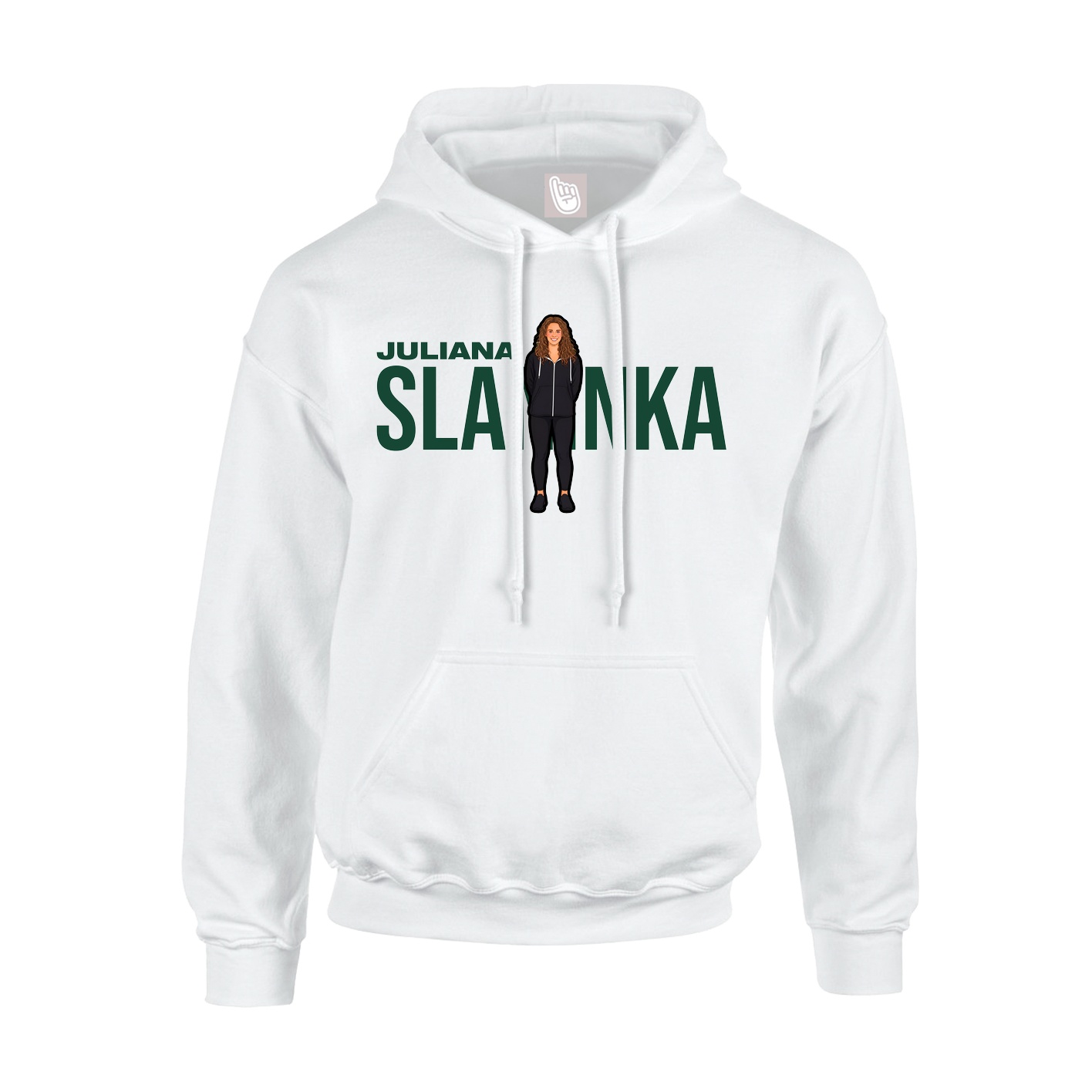 Youth Hoodie — Player Name in White