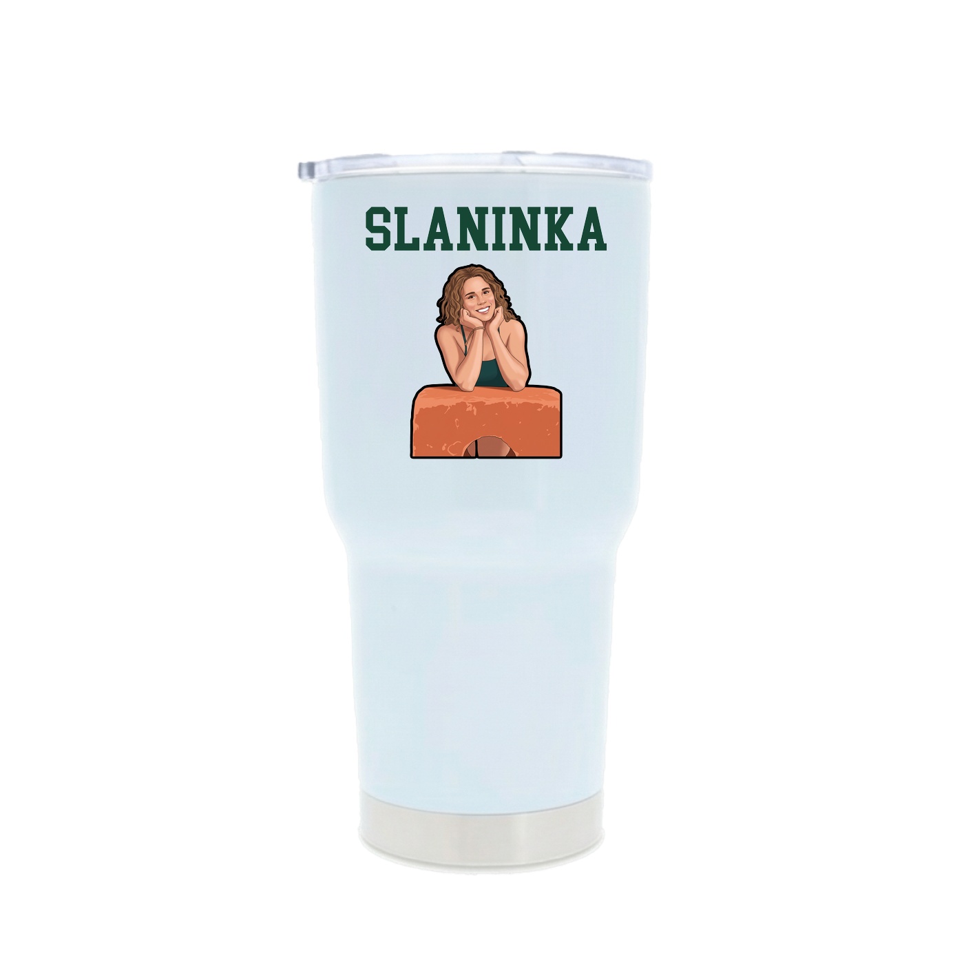 30oz Stainless Steel Tumbler — Shirsey in White