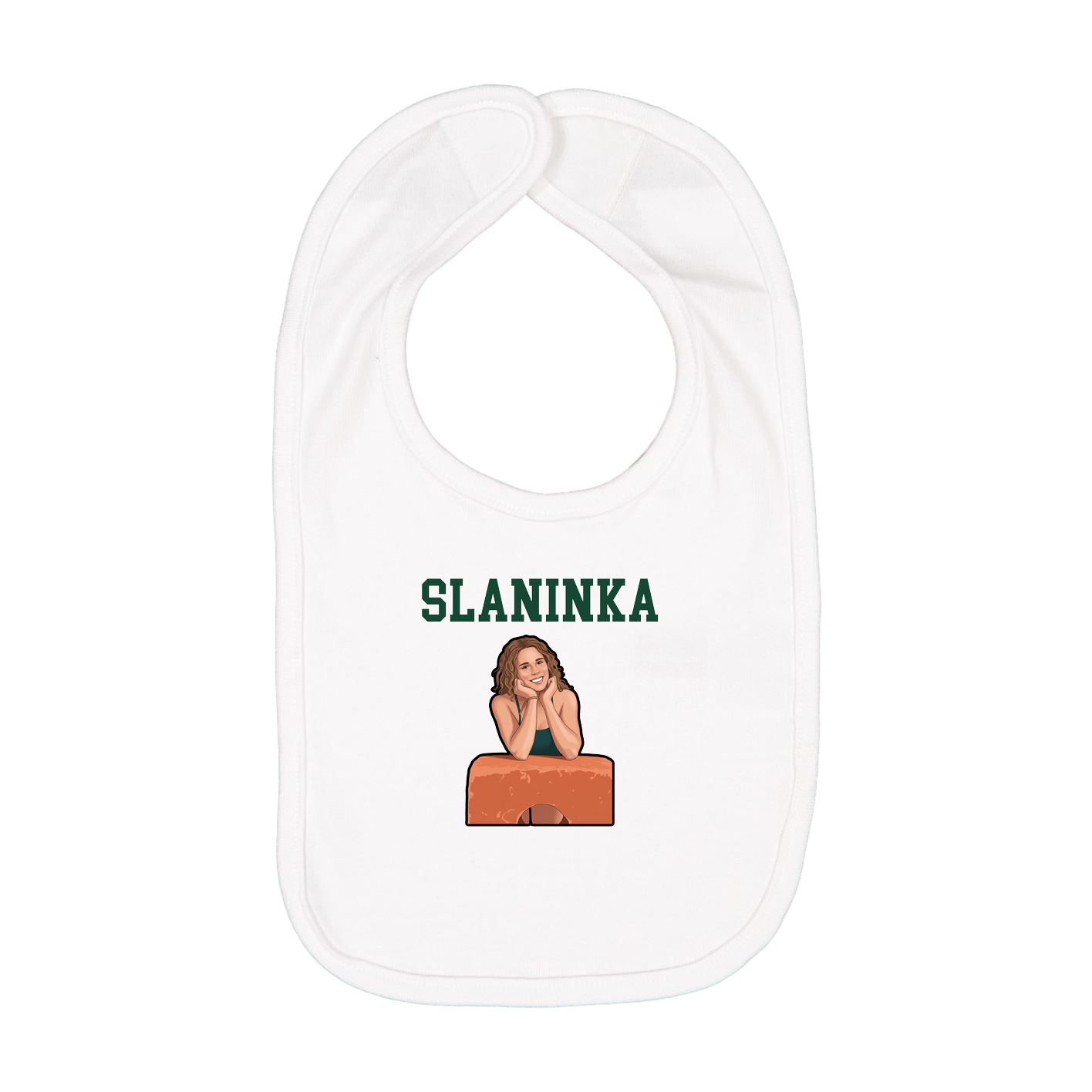 Infant Bib — Shirsey in White