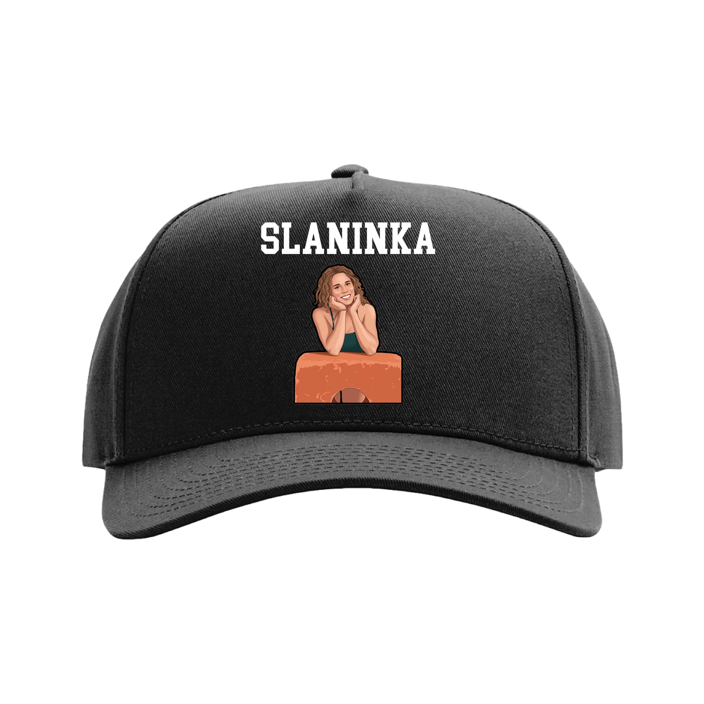 Full Fabric Five-Panel Champ Cap — Shirsey in Black