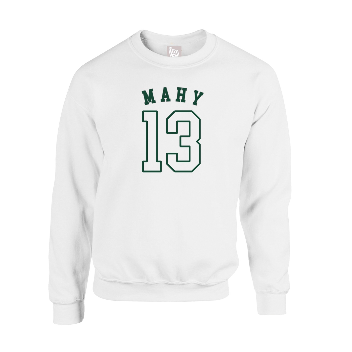 Fleece Crew — Shirsey Arch in White
