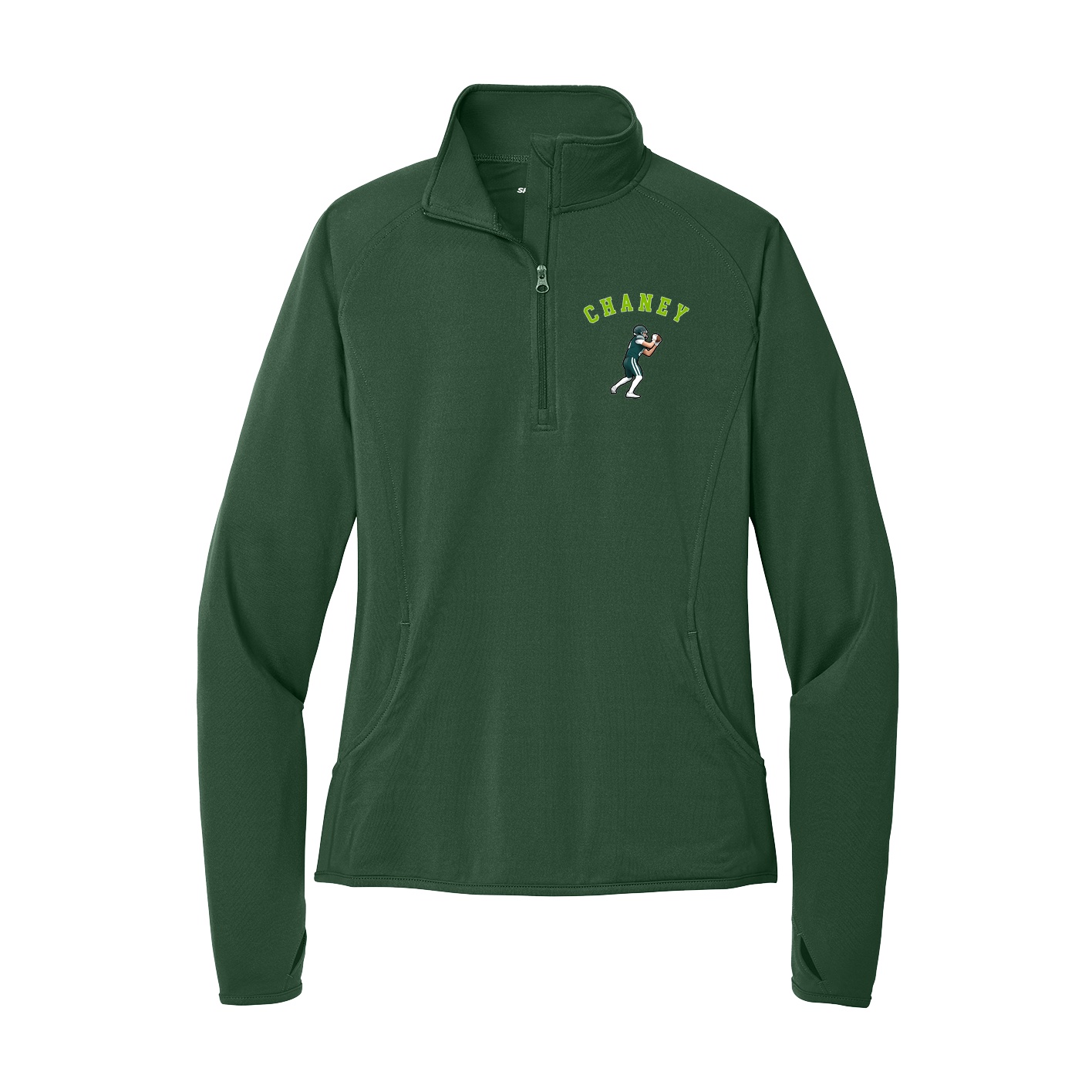 Women's Q-Zip Pullover — Shirsey Arch in Green