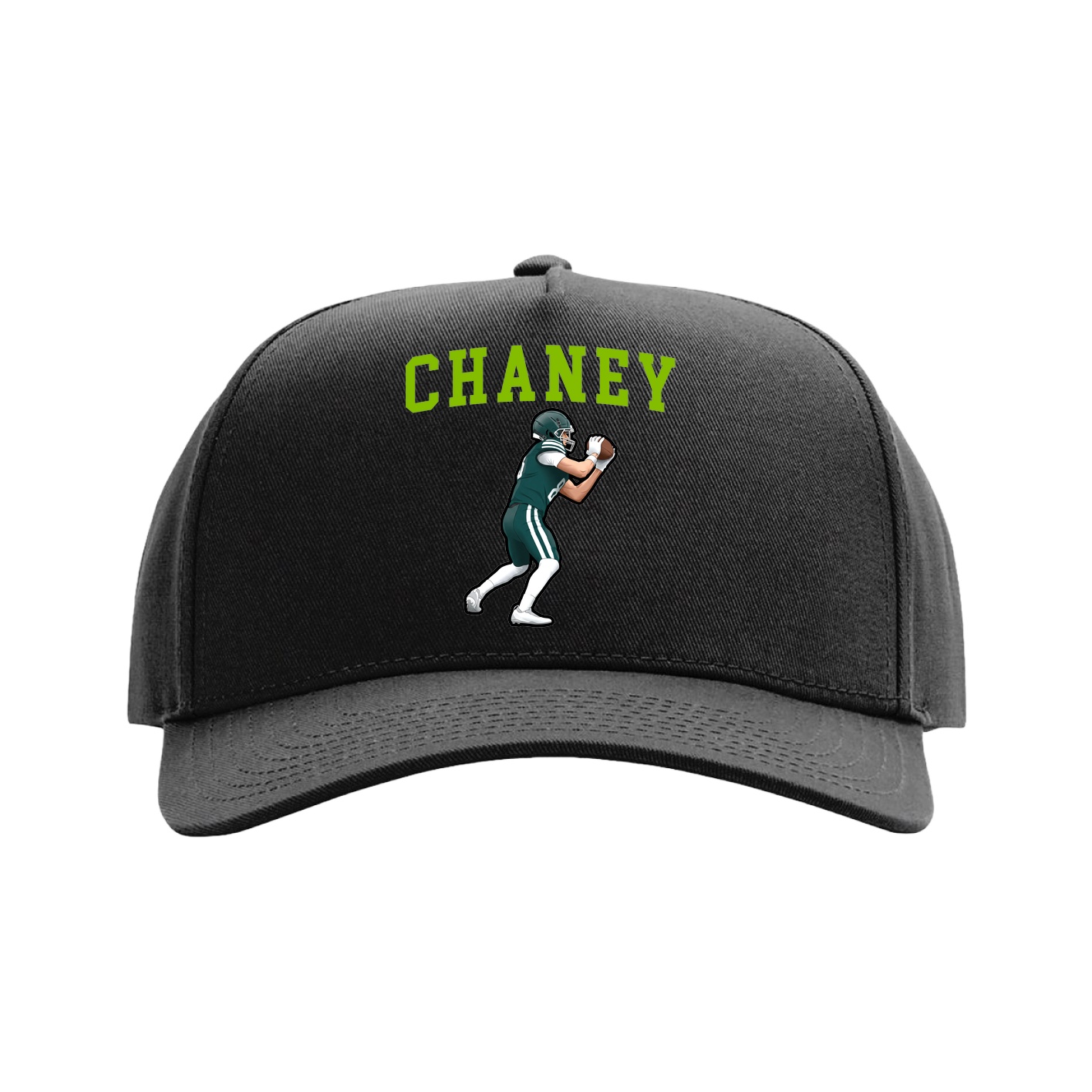 Full Fabric Five-Panel Champ Cap — Shirsey in Black