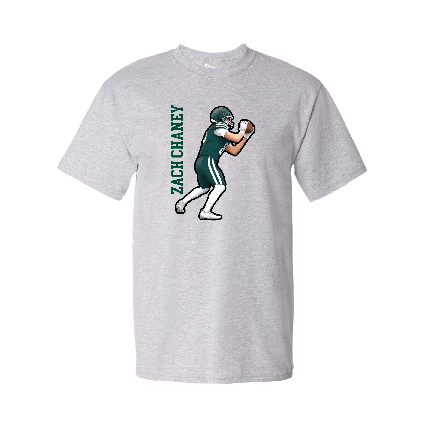 Tee — Name Vertical in Grey