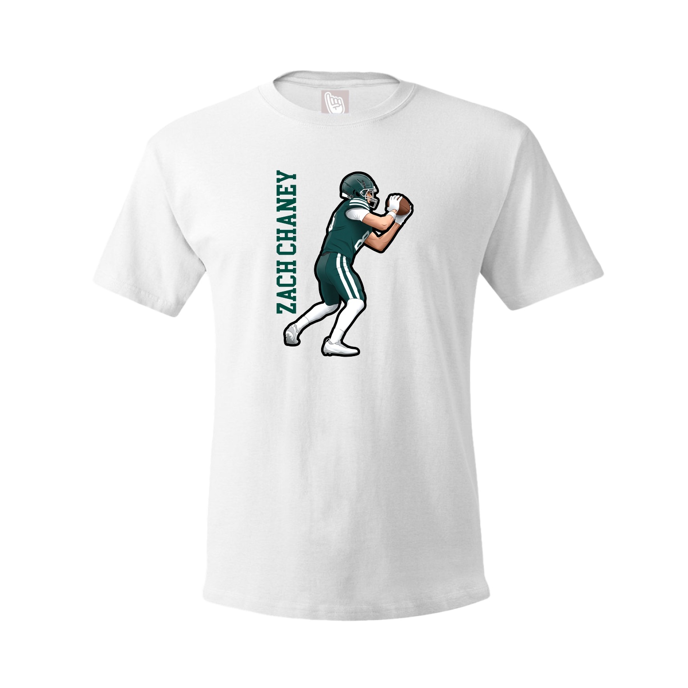 Tee — Name Vertical in White