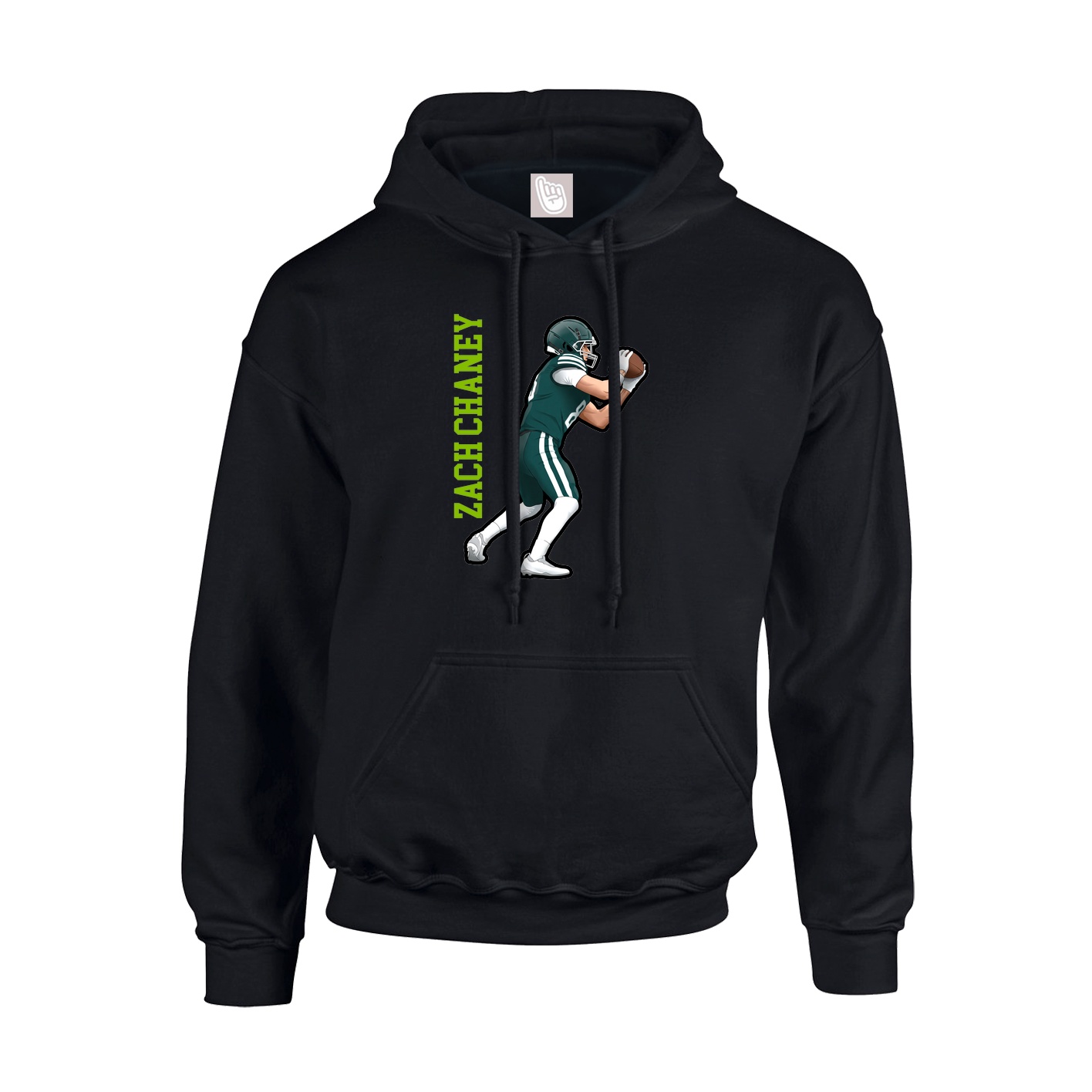 Youth Hoodie — Name Vertical in Black