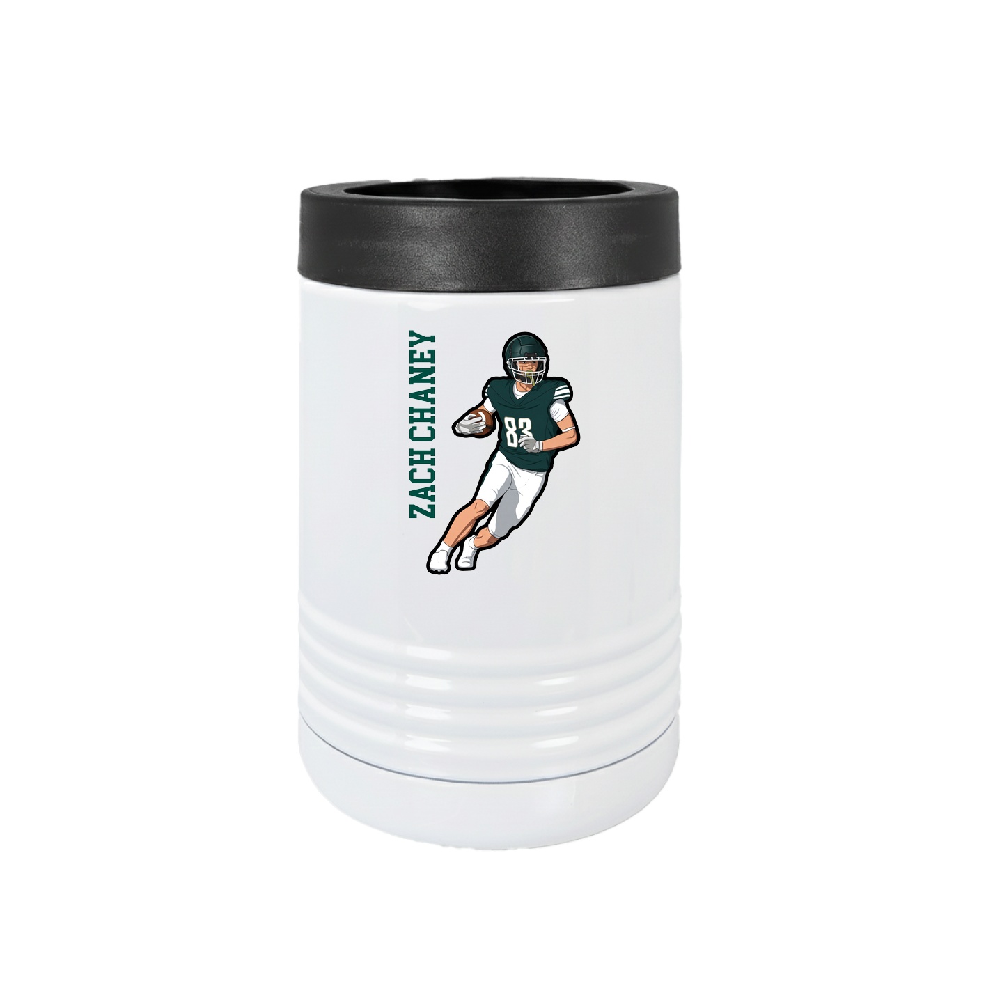 Beverage Holder — Name Vertical in White