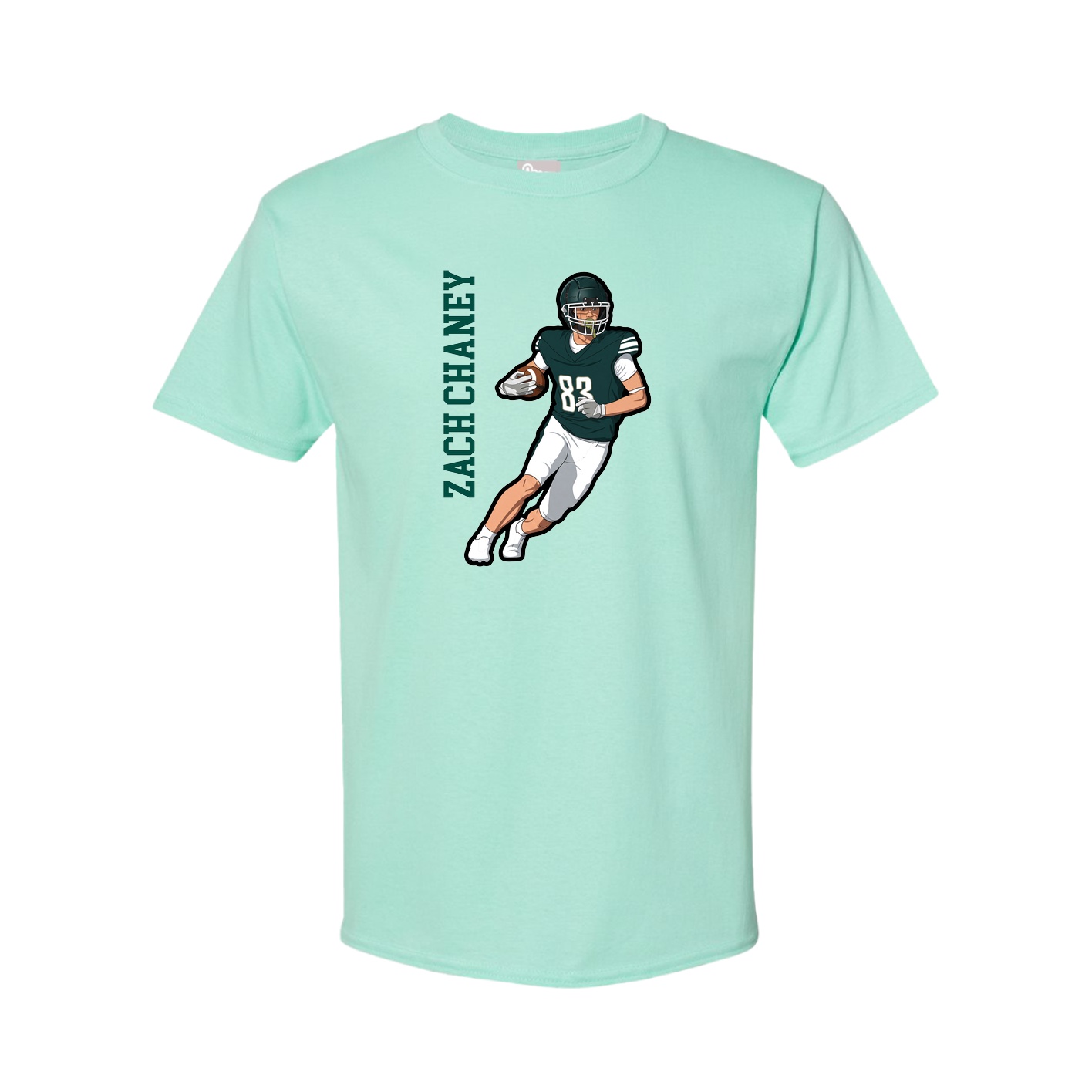 Tee — Name Vertical in Green