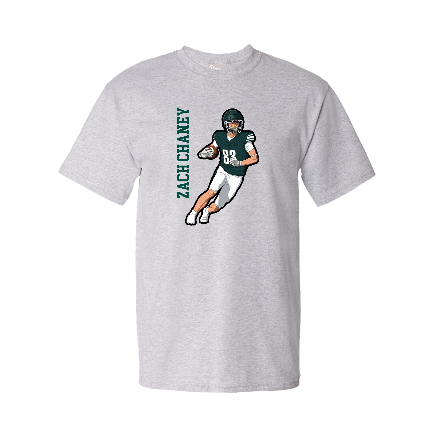 Tee — Name Vertical in Grey