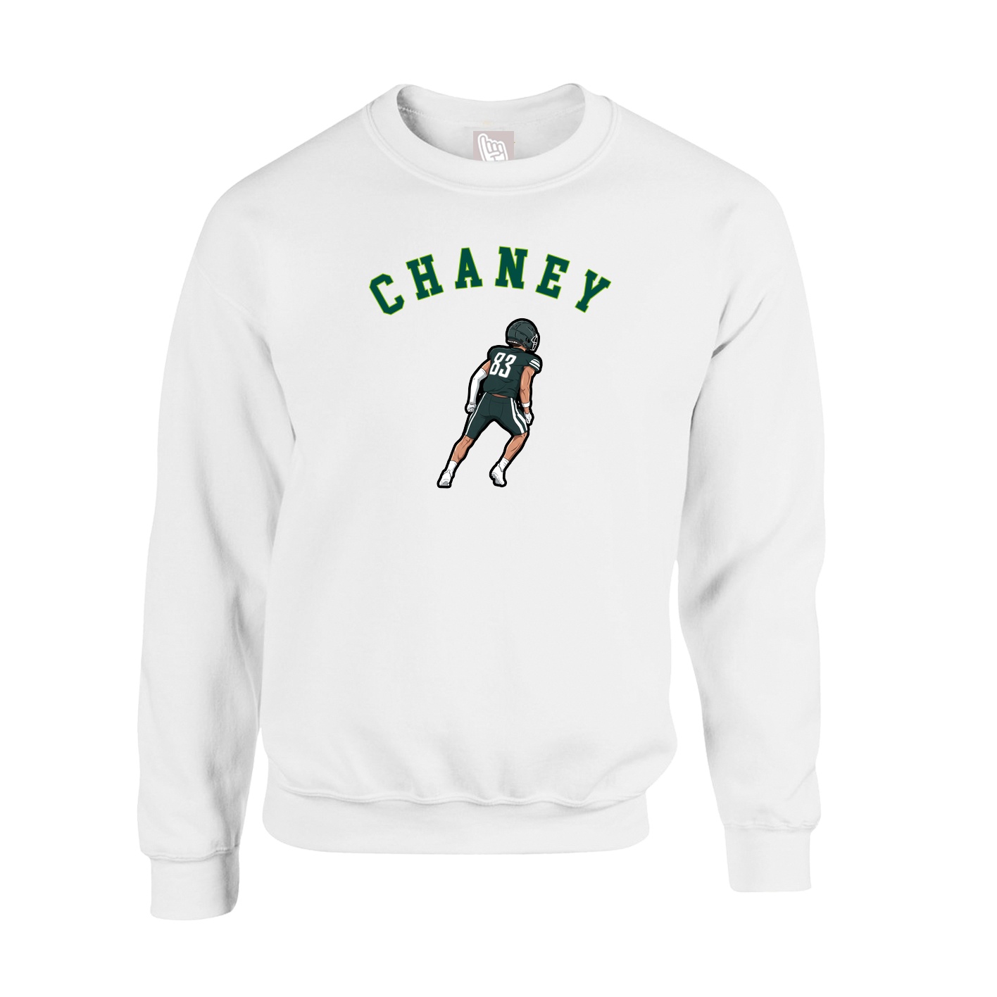 Fleece Crew — Shirsey Arch in White