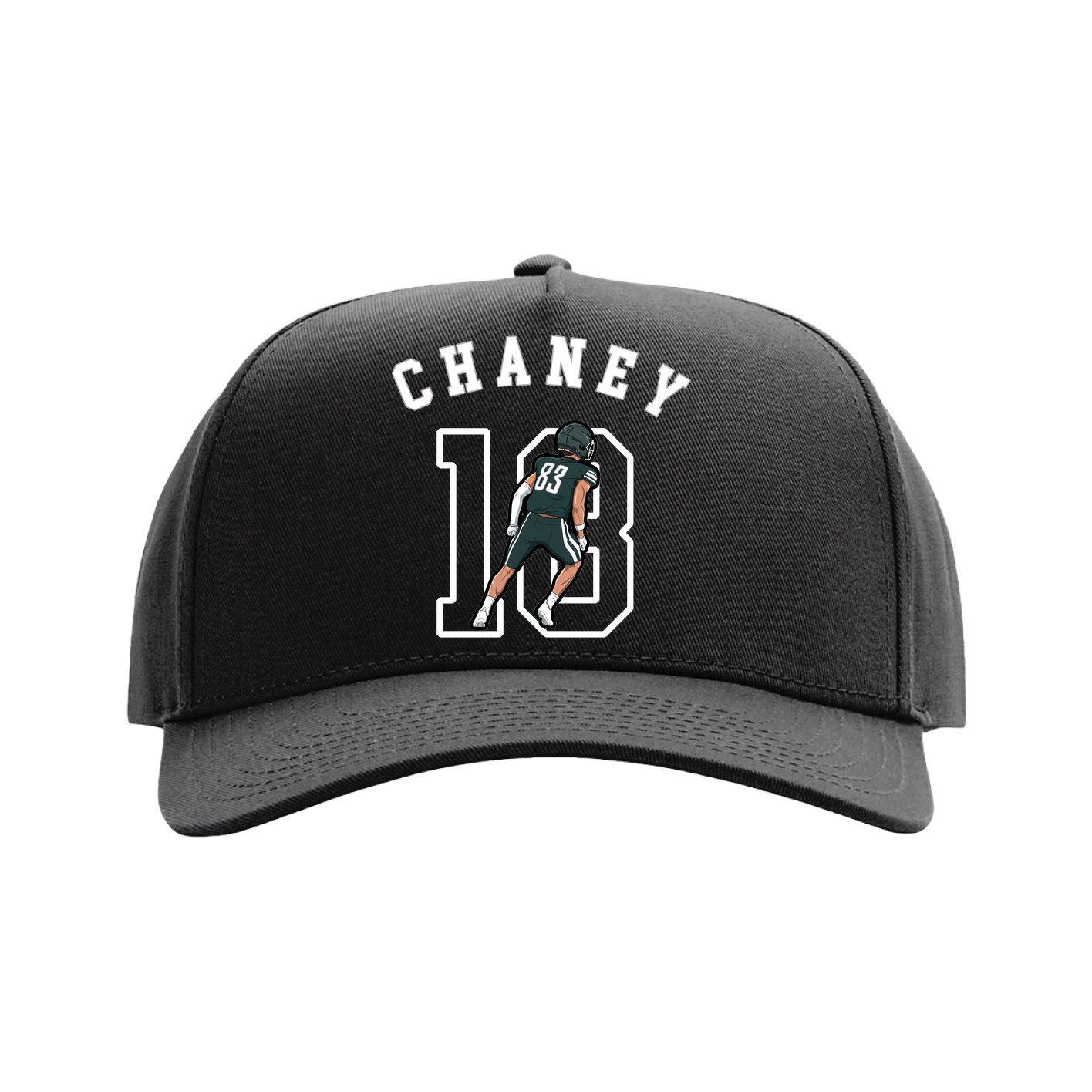 Full Fabric Five-Panel Champ Cap — Shirsey Arch in Black