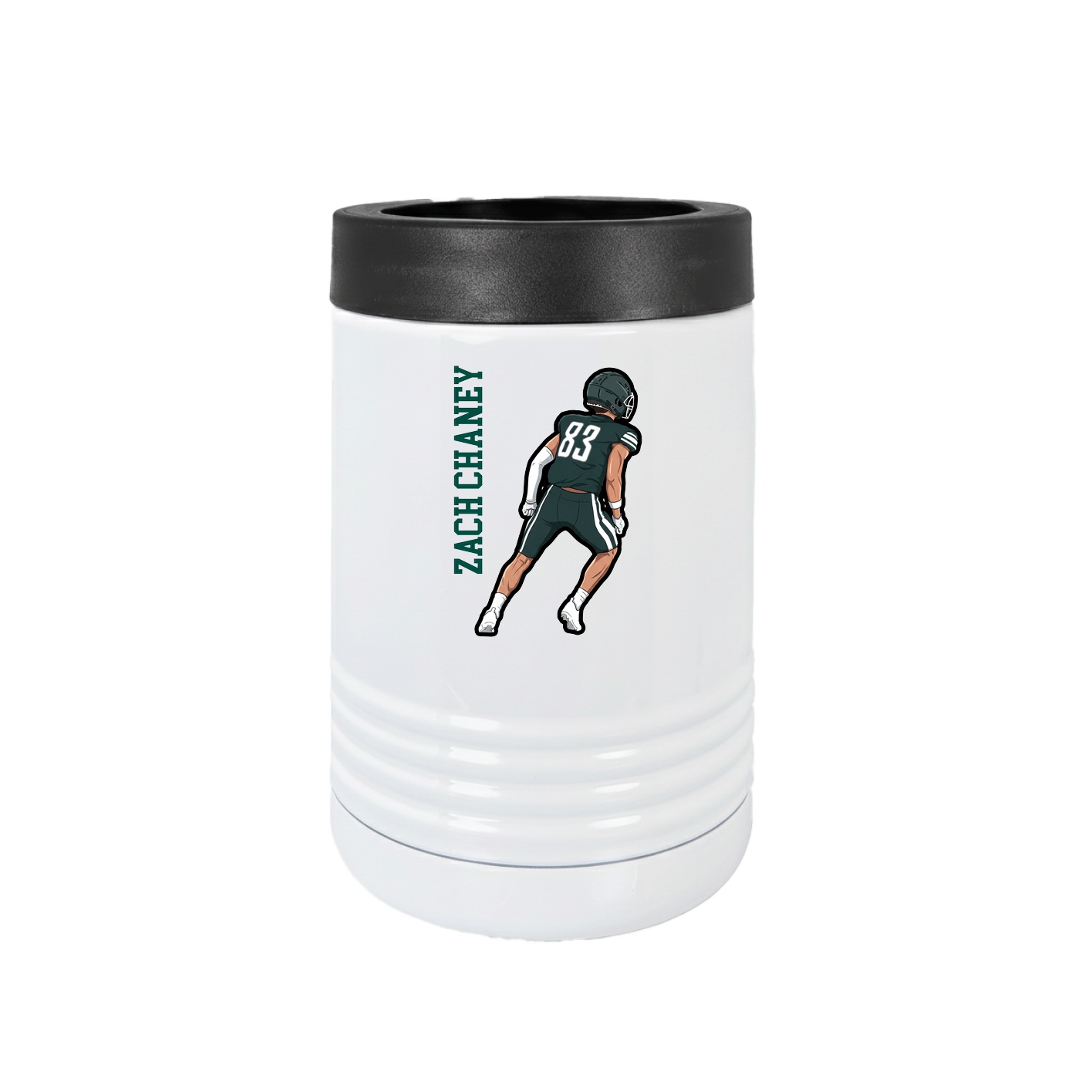 Beverage Holder — Name Vertical in White