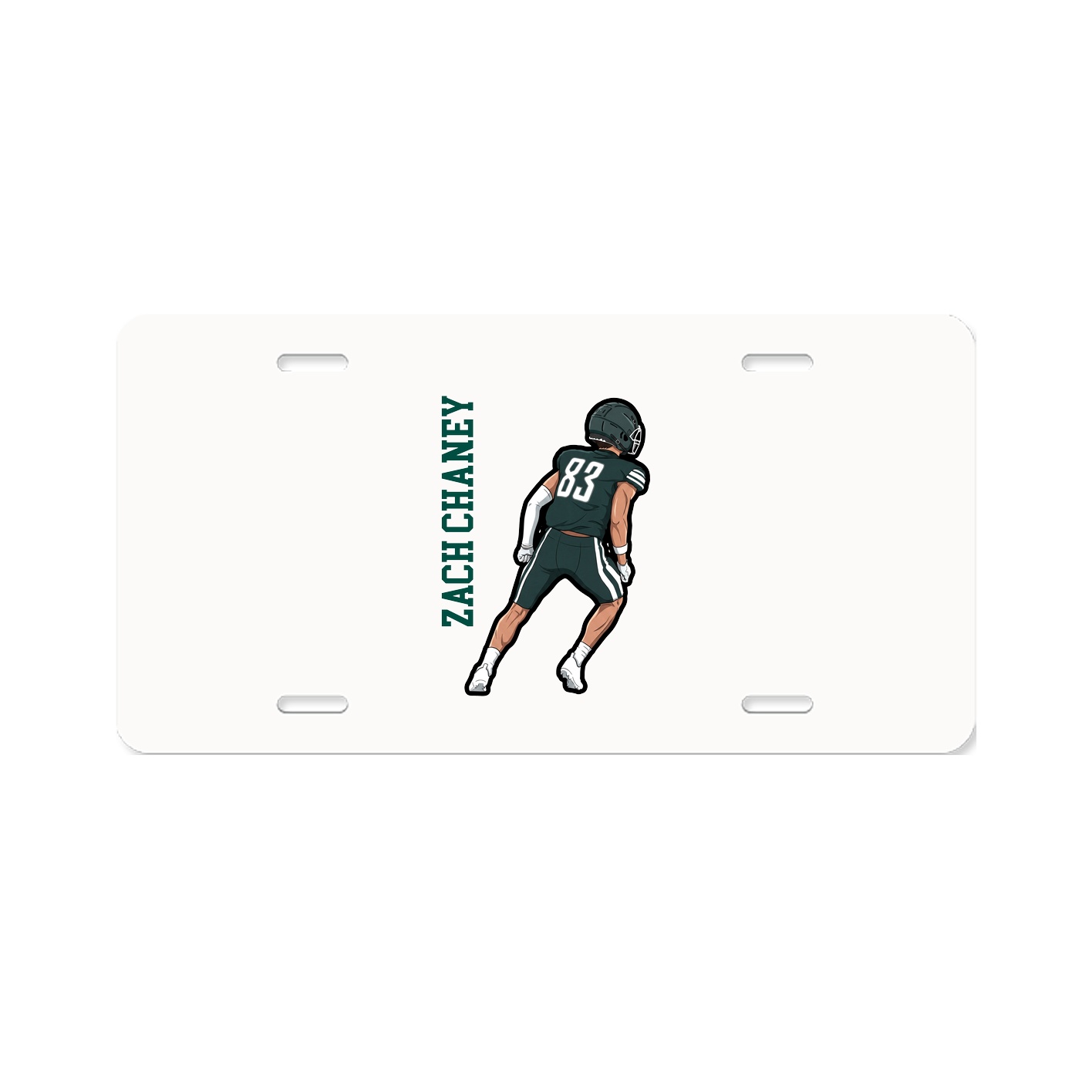 License Plate — Name Vertical in Classic