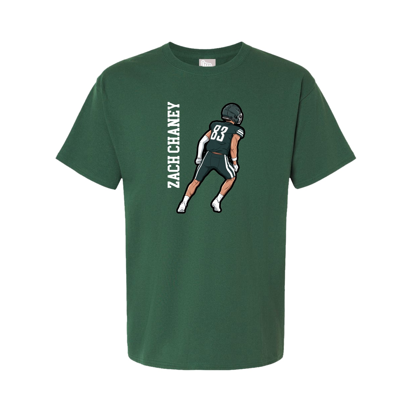 Tee — Name Vertical in Green