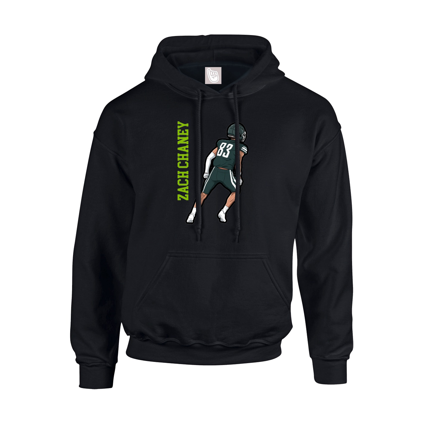 Hoodie — Name Vertical in Black