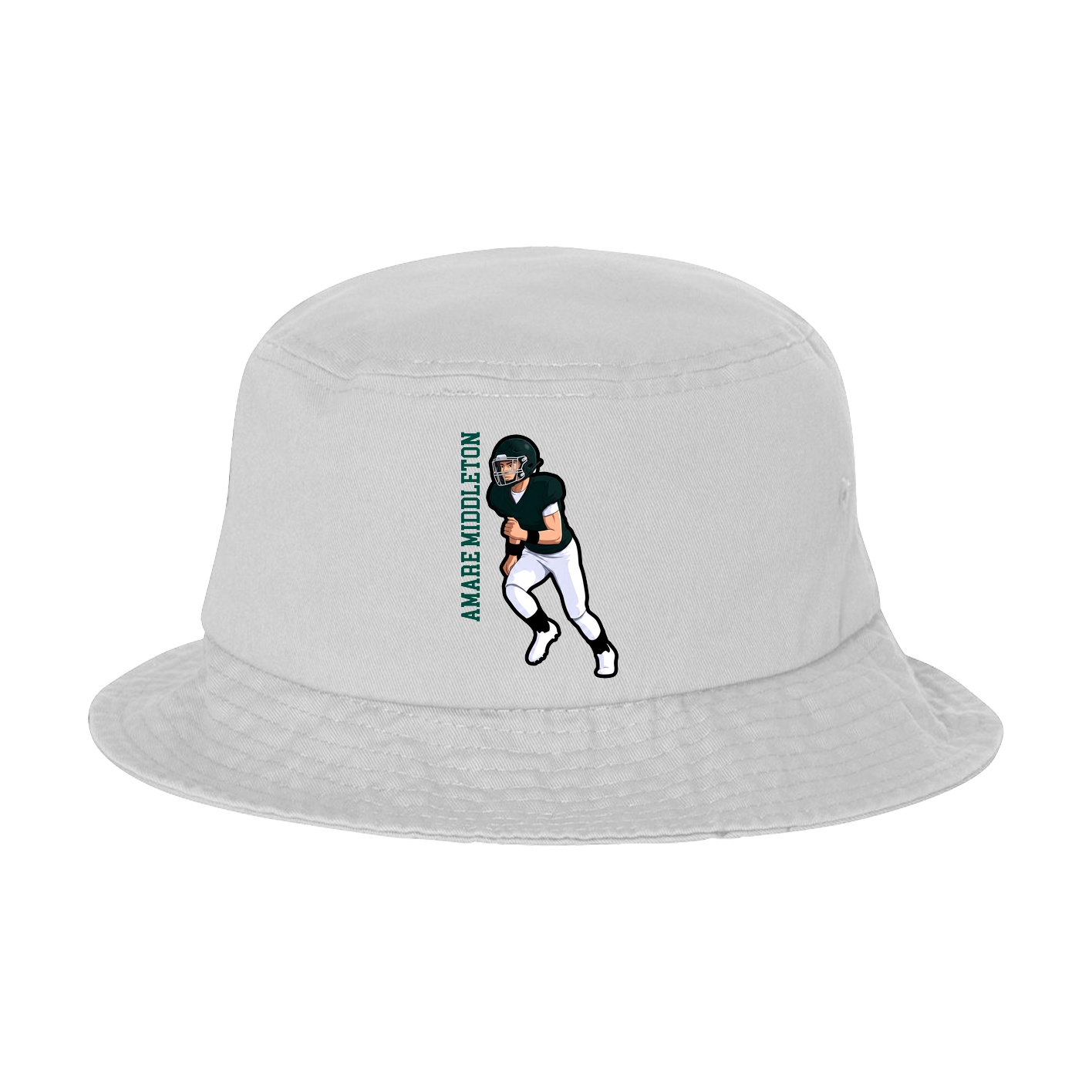 Bucket Cap — Name Vertical in White
