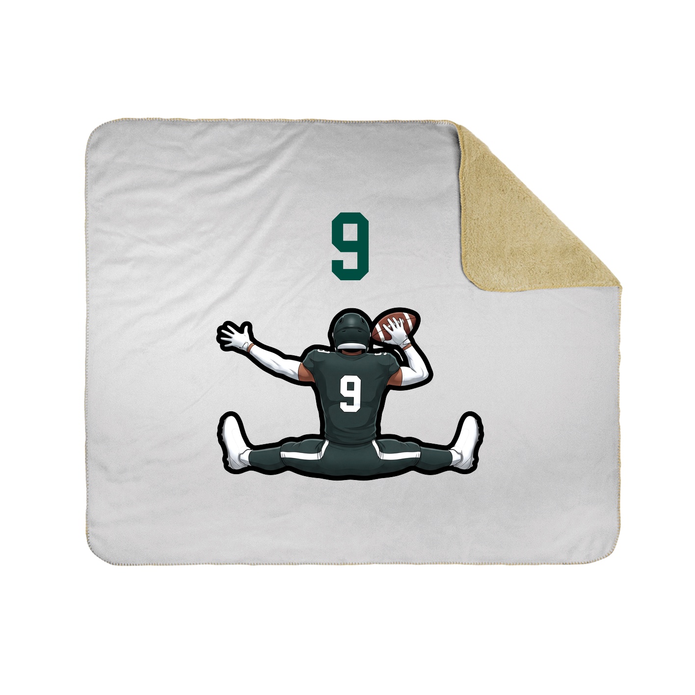 Throw Blanket — Number Top in White