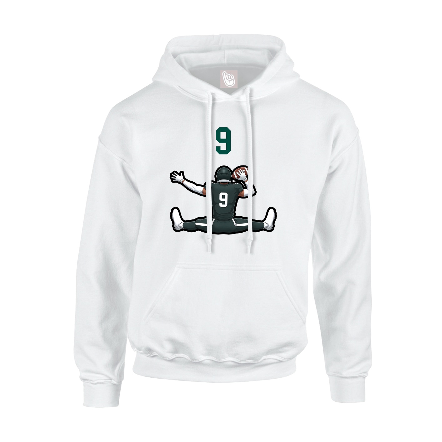 Hoodie — Number Top in White