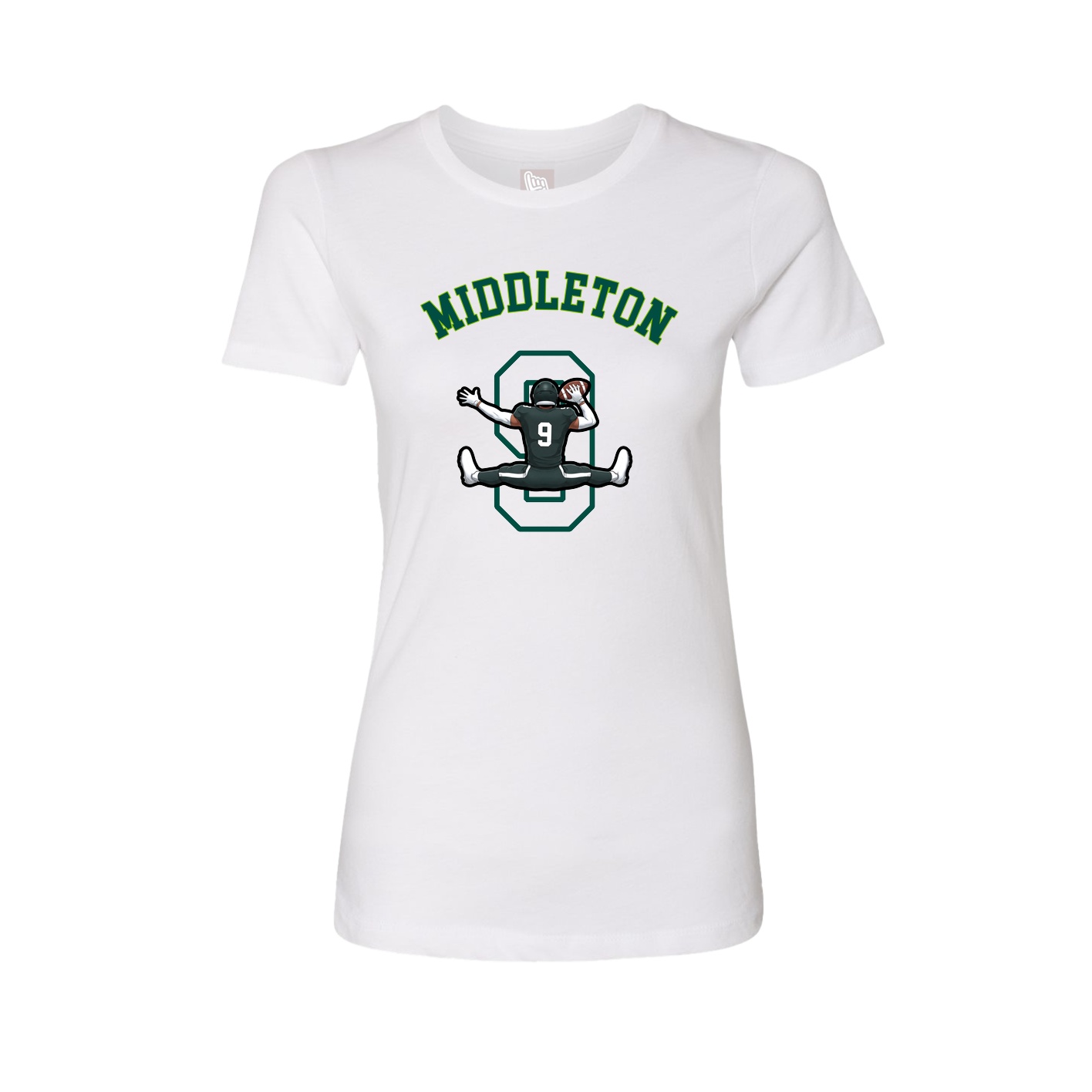 Fitted Women's Tee — Shirsey Arch in White