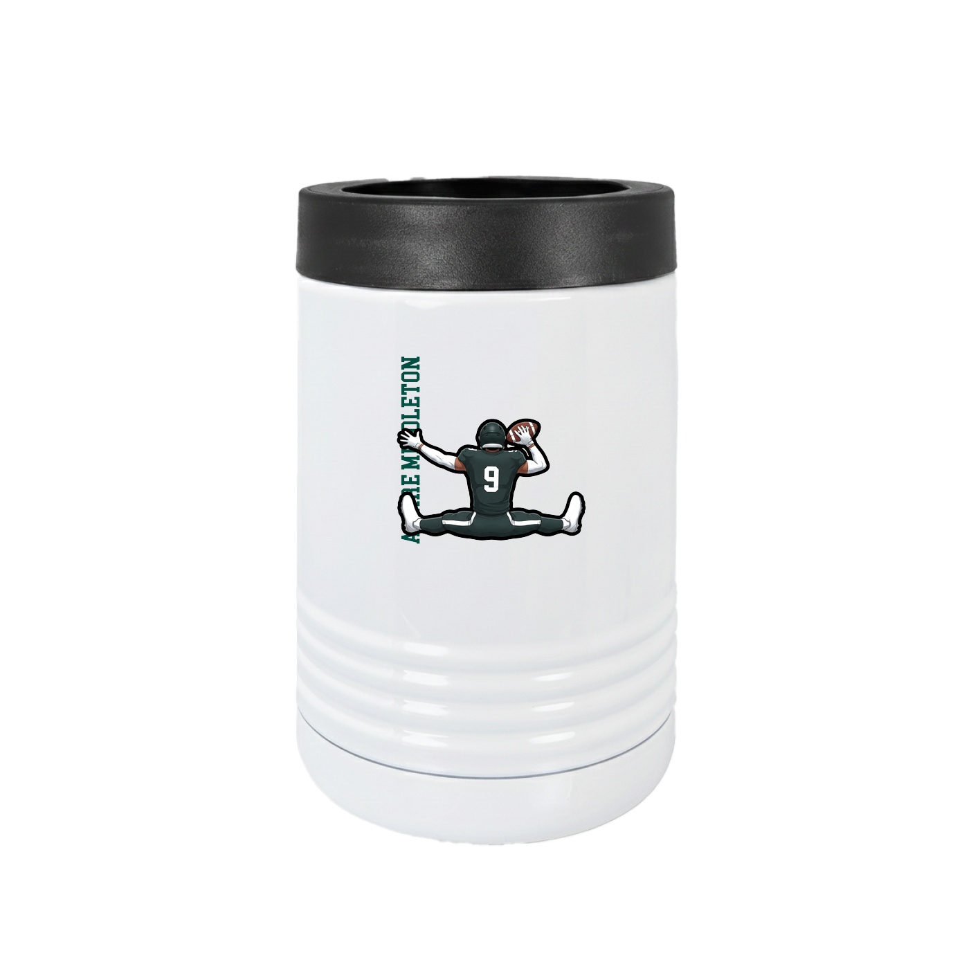 Beverage Holder — Name Vertical in White