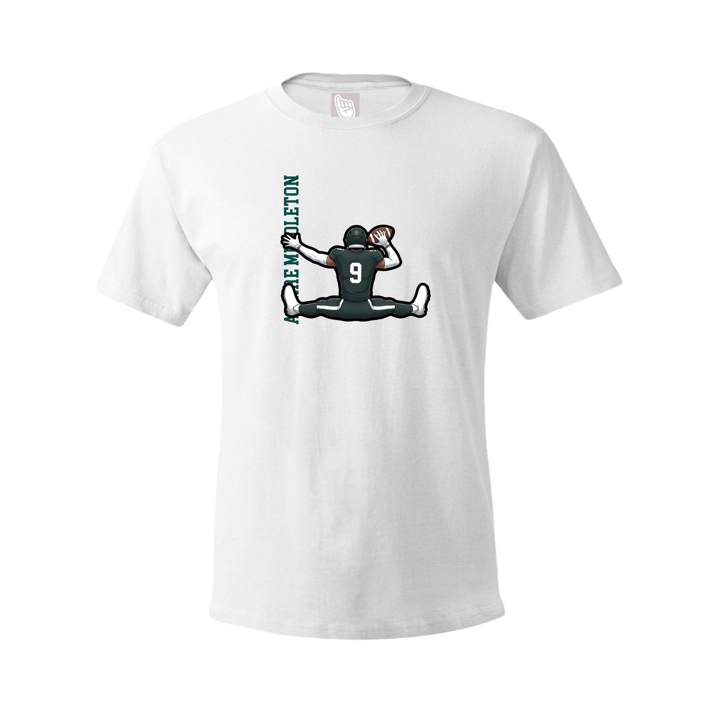 Tee — Name Vertical in White