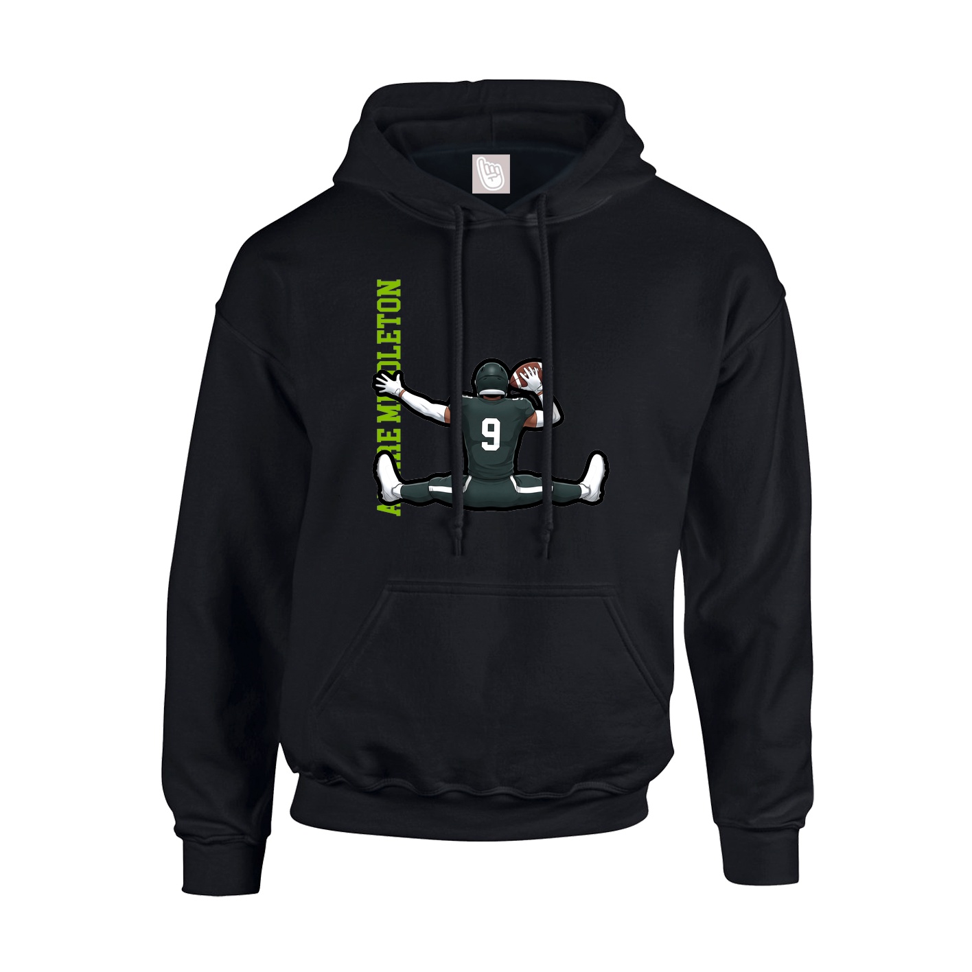 Youth Hoodie — Name Vertical in Black
