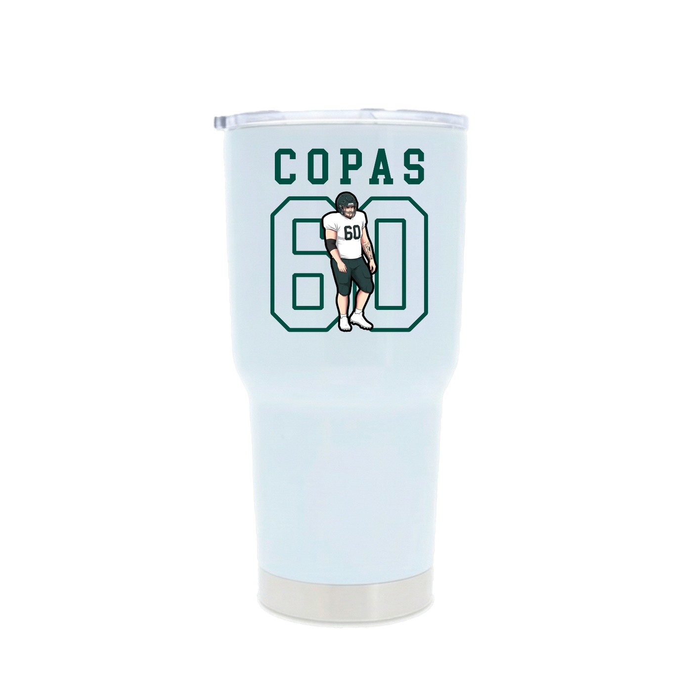 30oz Stainless Steel Tumbler — Shirsey in White