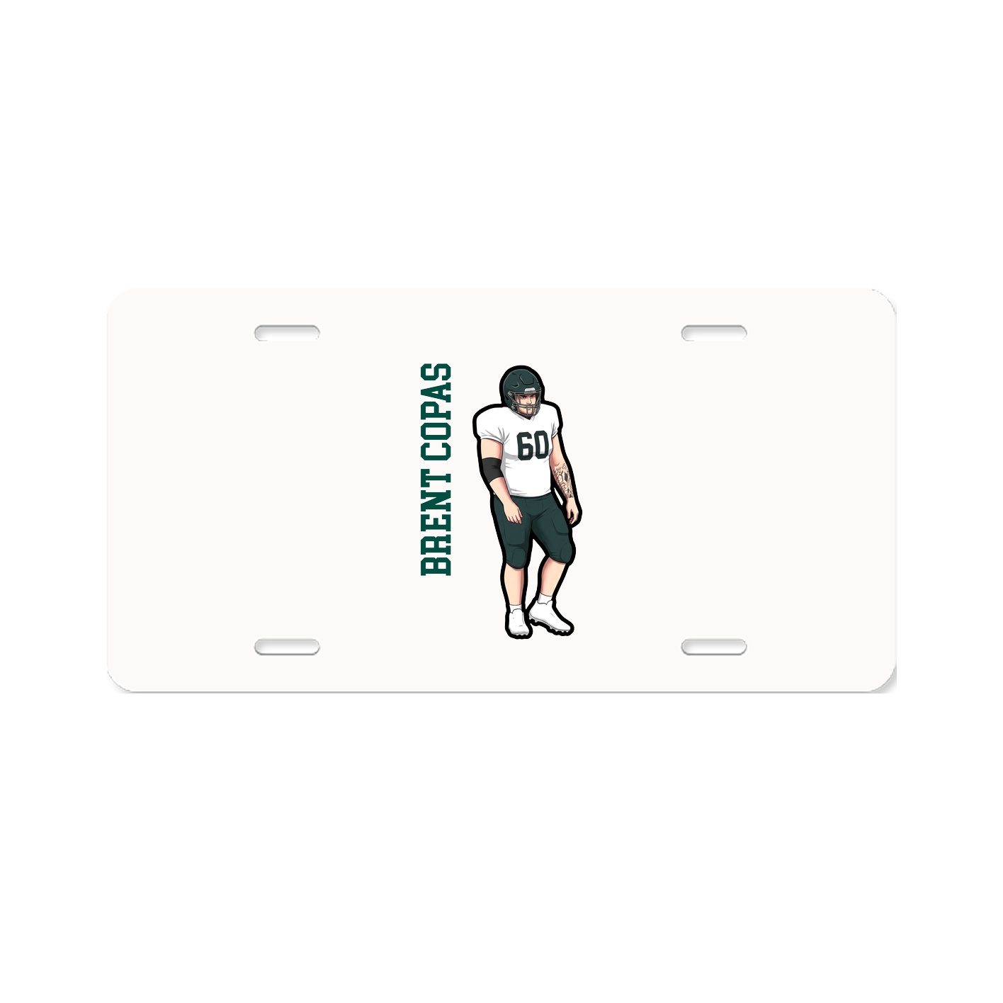 License Plate — Name Vertical in Classic