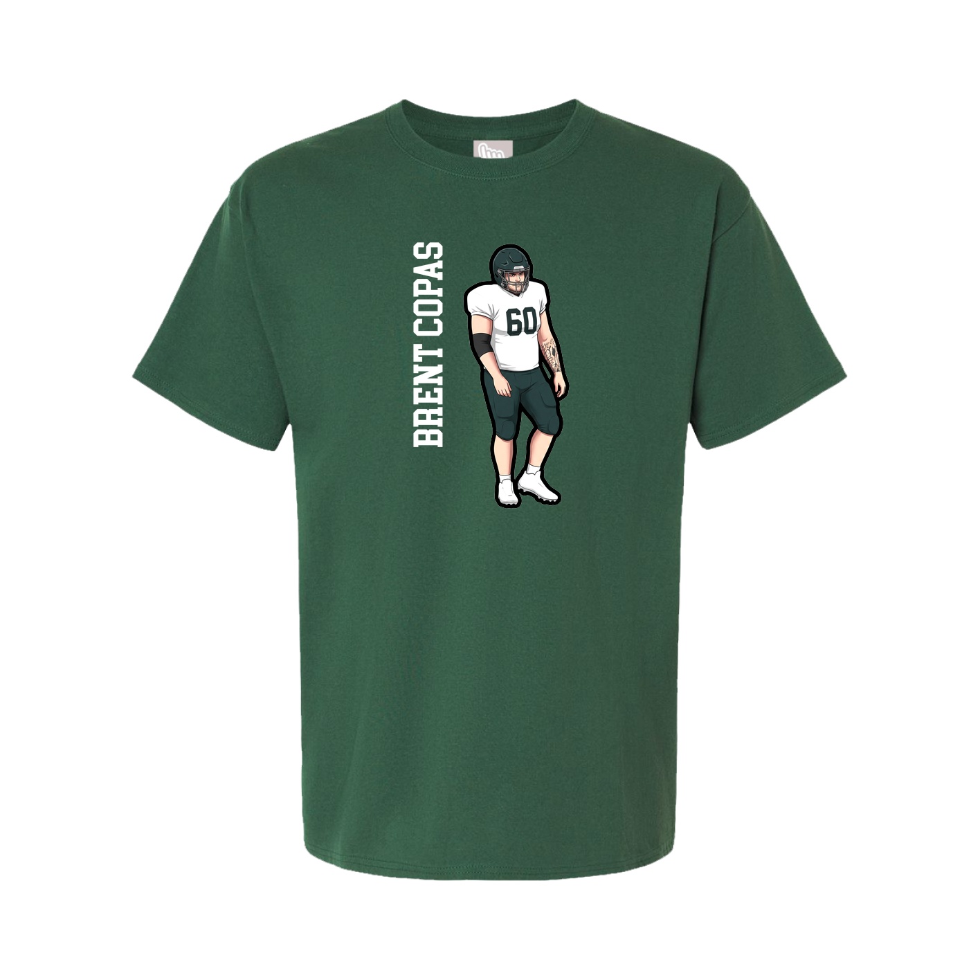 Tee — Name Vertical in Green