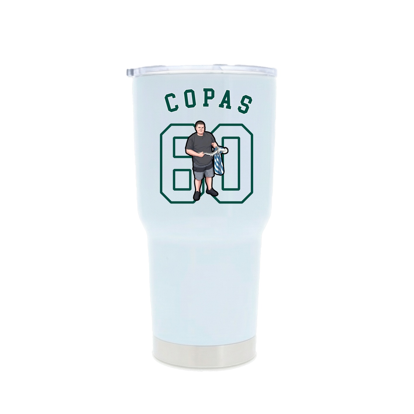 30oz Stainless Steel Tumbler — Shirsey Arch in White