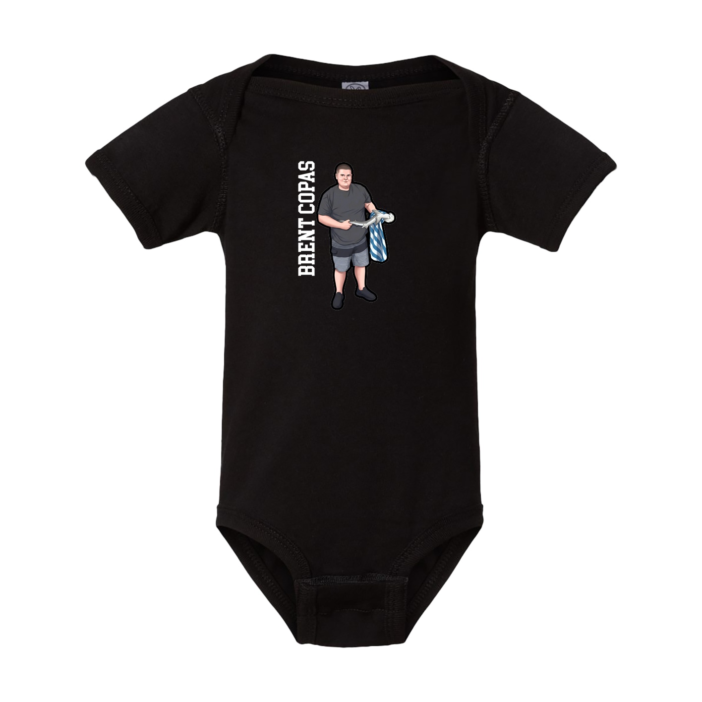 Baby Onesie — Name Vertical in Black