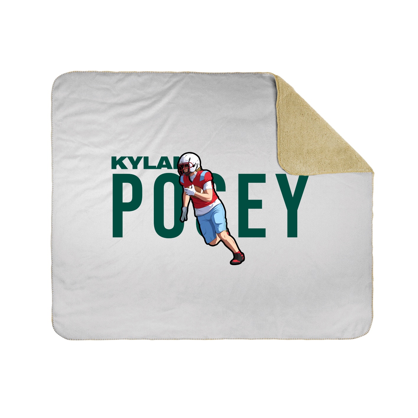 Throw Blanket — Player Name in White