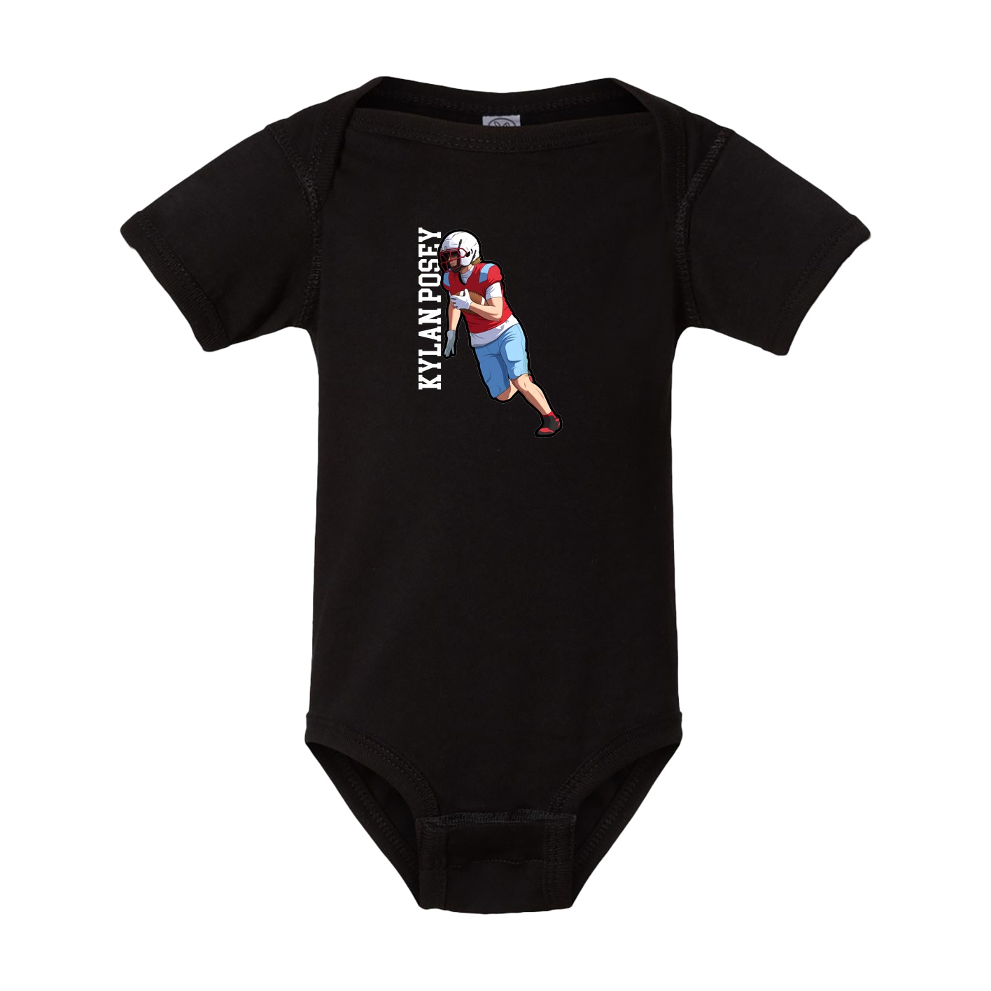 Baby Onesie — Name Vertical in Black