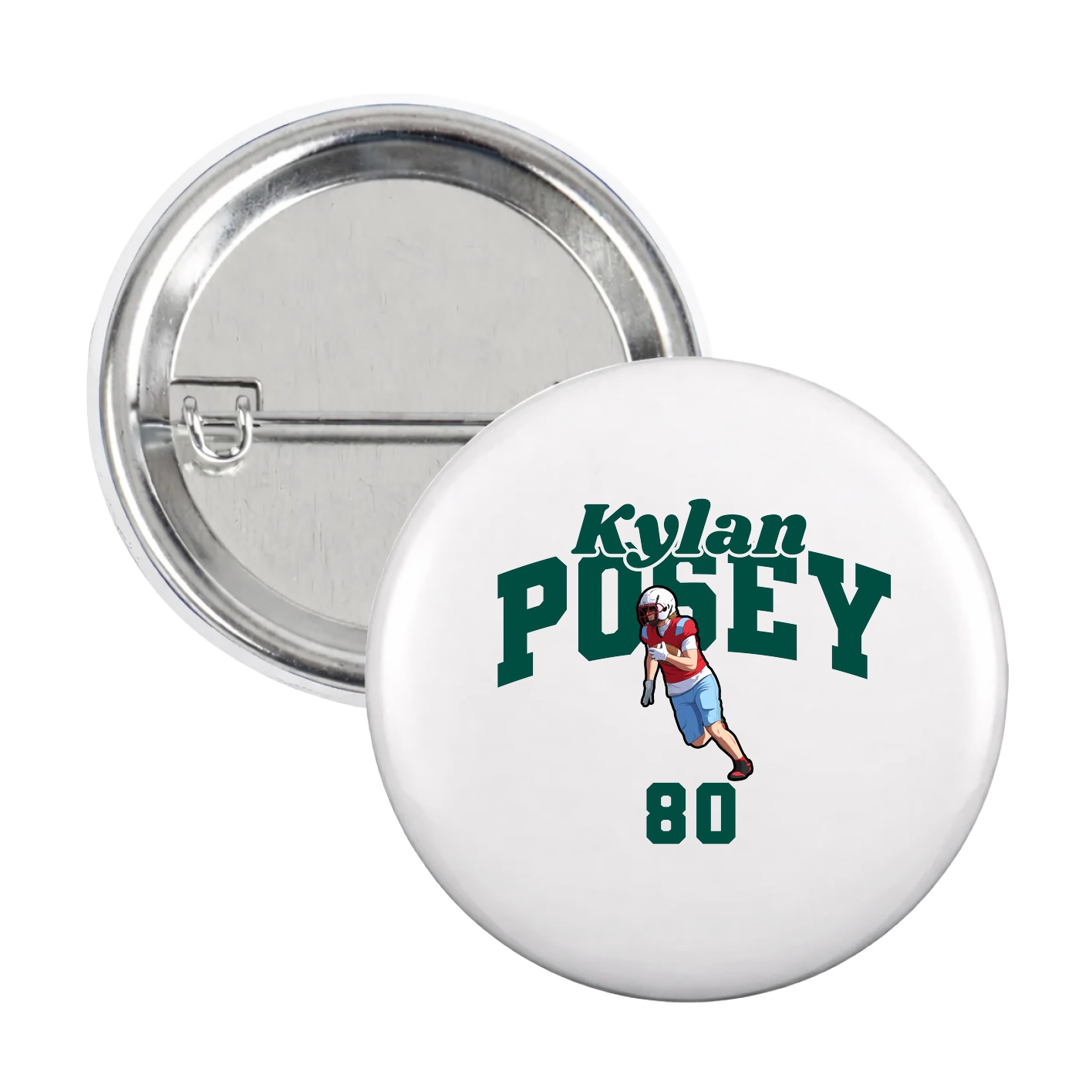 Game Day Button — Signature Arch in White