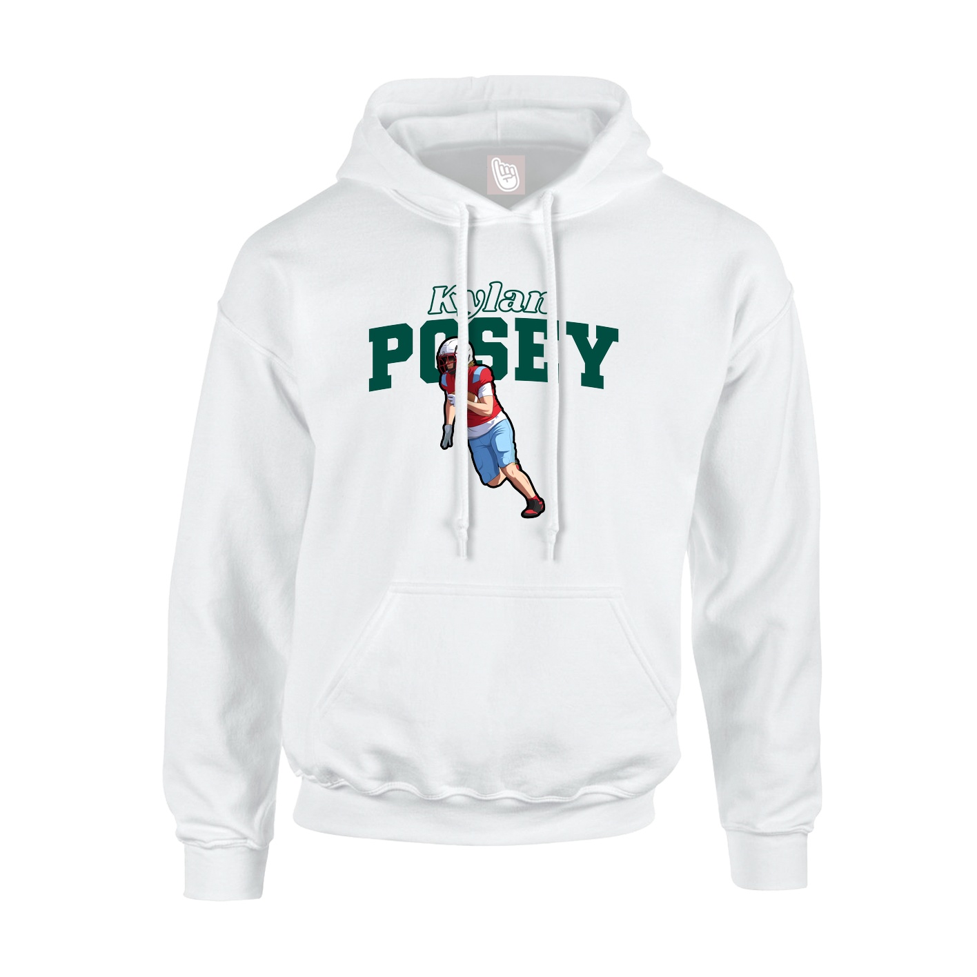 Hoodie — Name Arch in White