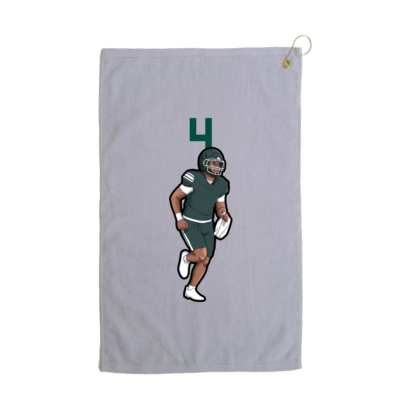 Golf Towel — Number Top in Grey