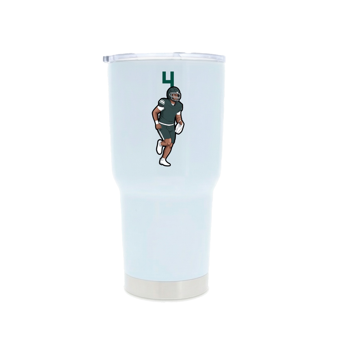 30oz Stainless Steel Tumbler — Number Top in White
