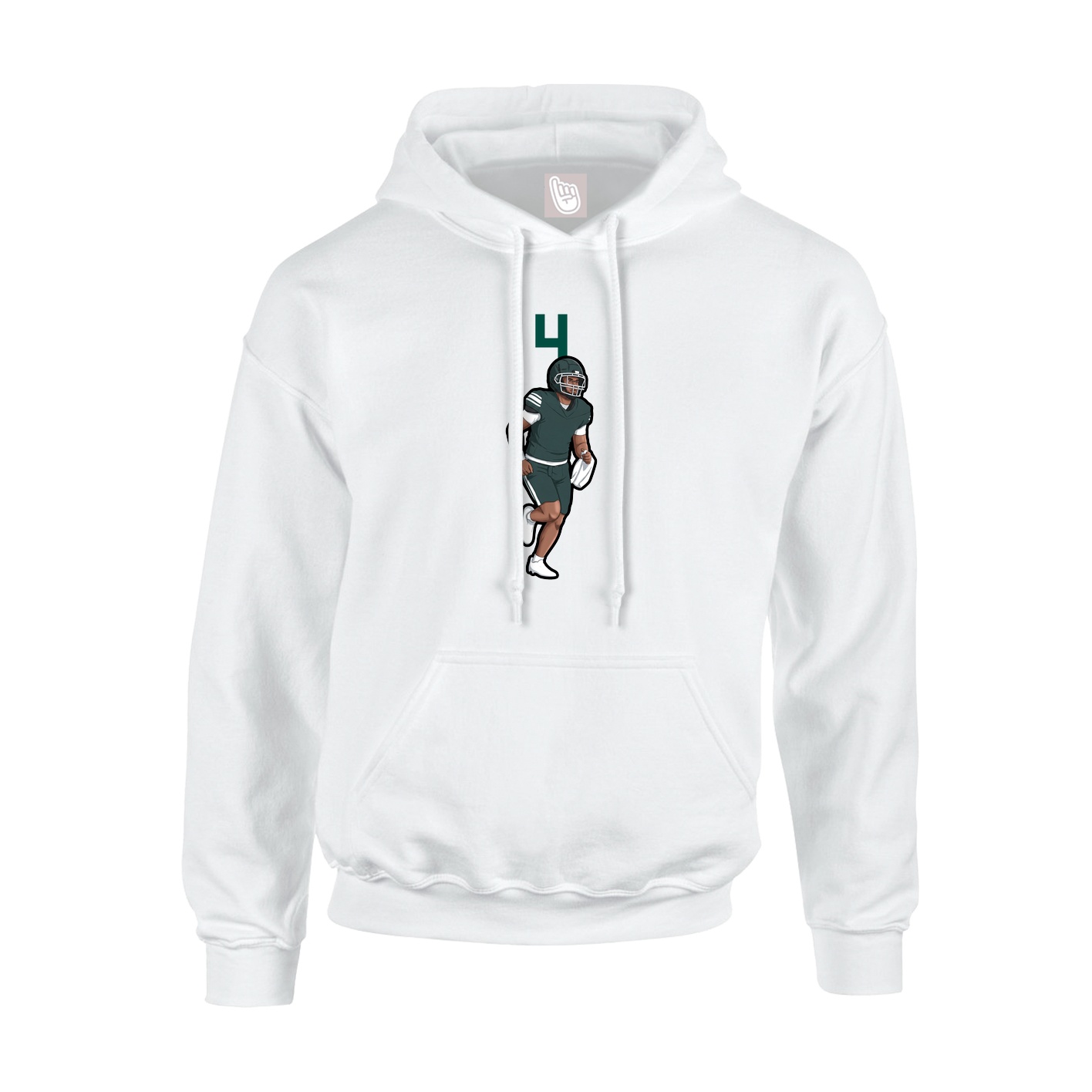 Hoodie — Number Top in White