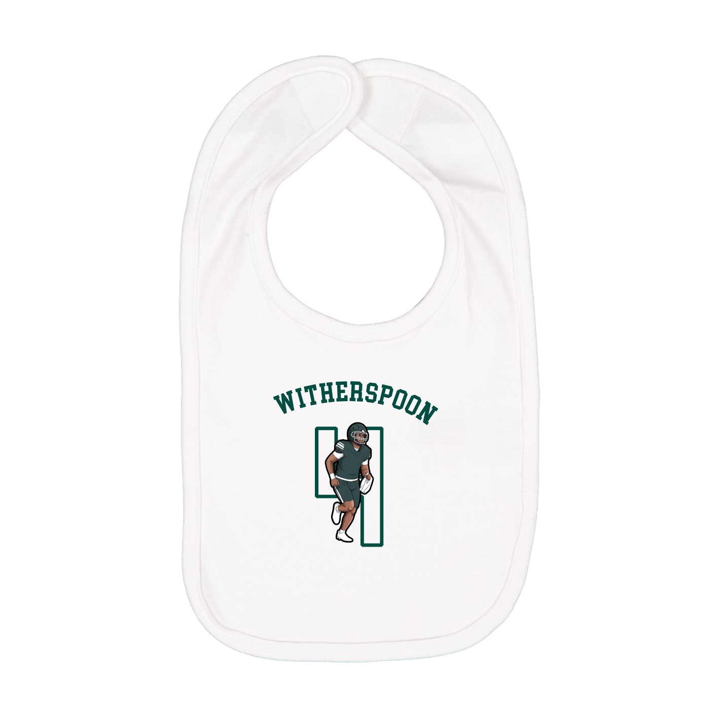 Infant Bib — Shirsey Arch in White