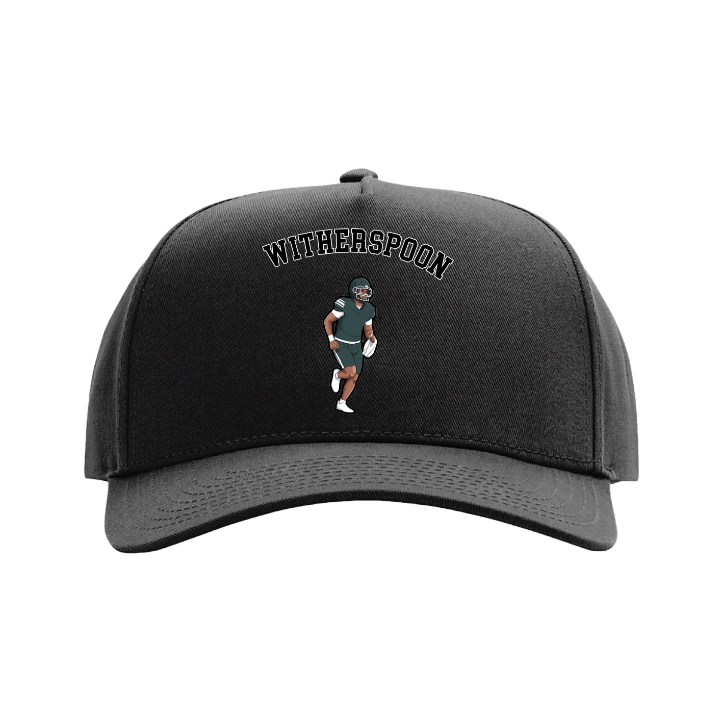 Full Fabric Five-Panel Champ Cap — Shirsey Arch in Black
