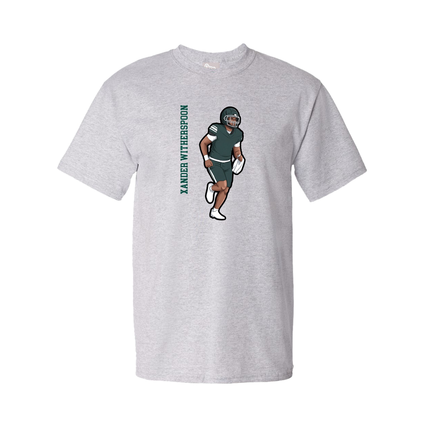 Tee — Name Vertical in Grey
