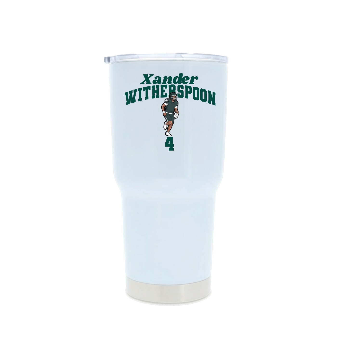 30oz Stainless Steel Tumbler — Signature Arch in White