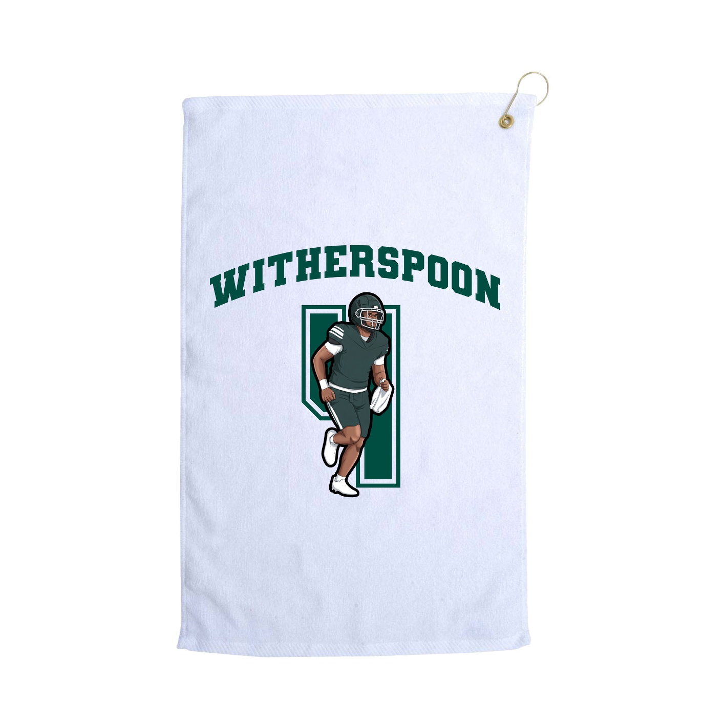 Golf Towel — Number in White