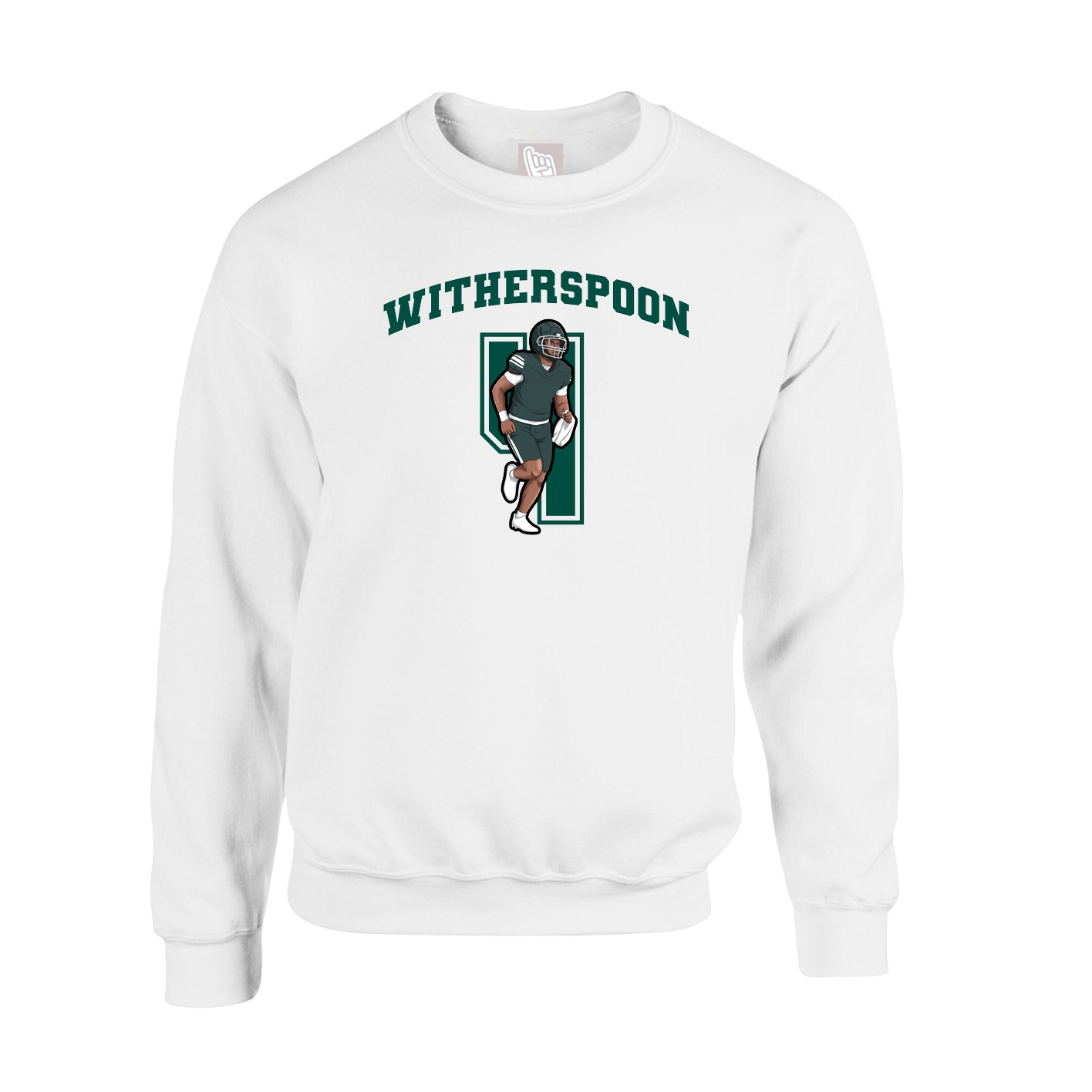 Fleece Crew — Number in White